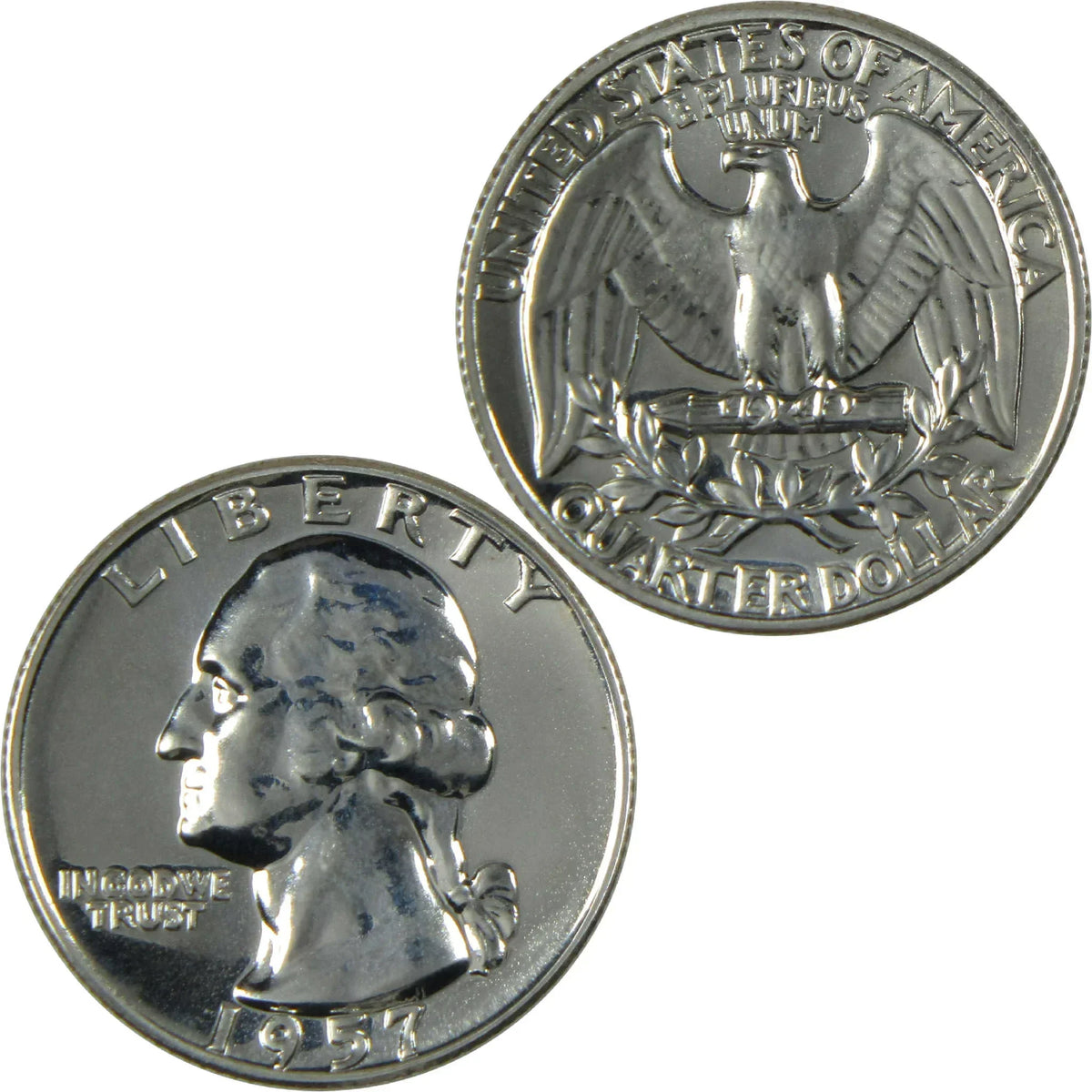 1957 Washington Silver Quarter Proof 25c Coin Collectible