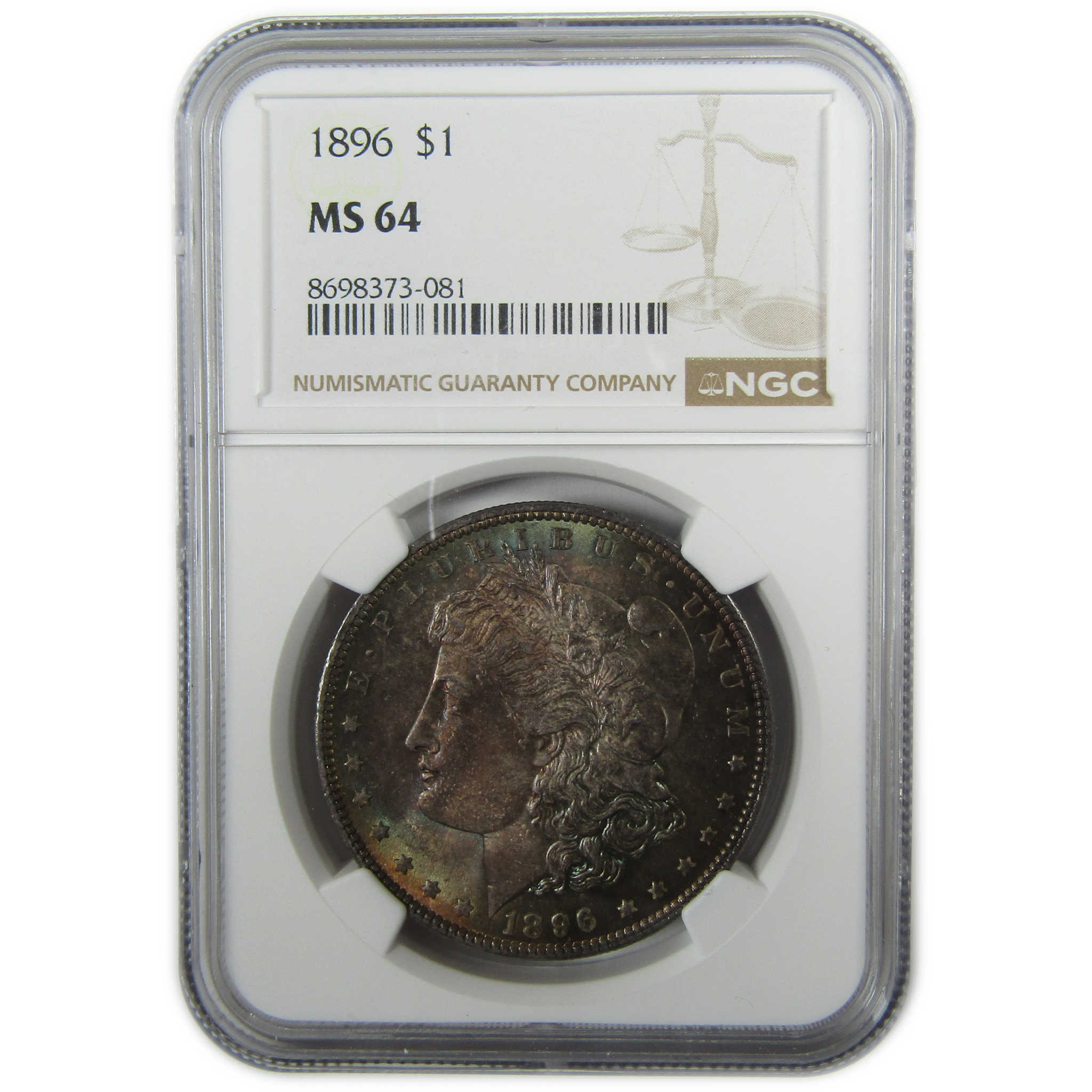 1896 Morgan Silver Dollar MS 64 NGC Uncirculated Toned SKU:I27894