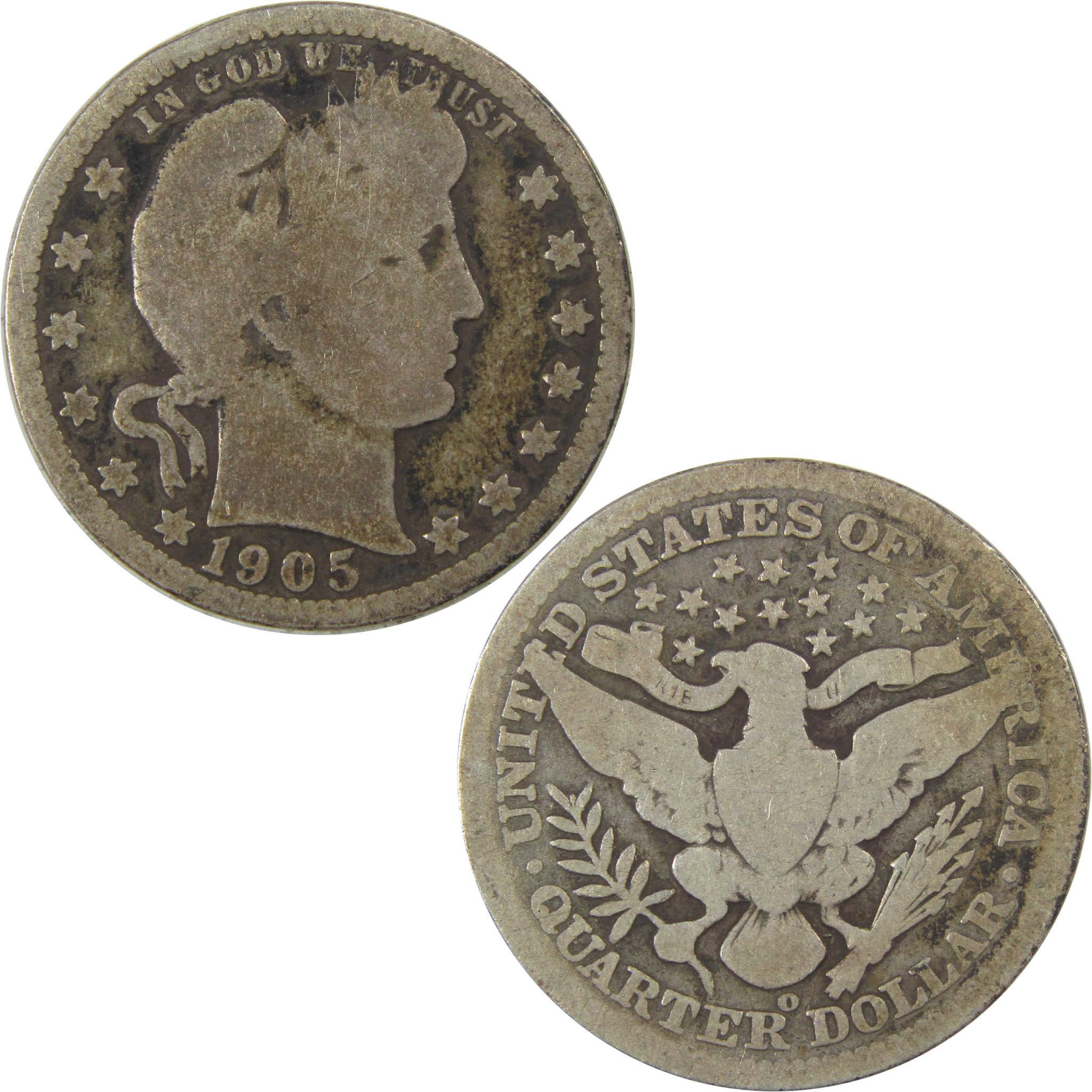 1905 O Barber Quarter G Good Silver 25c Coin SKU:I21819