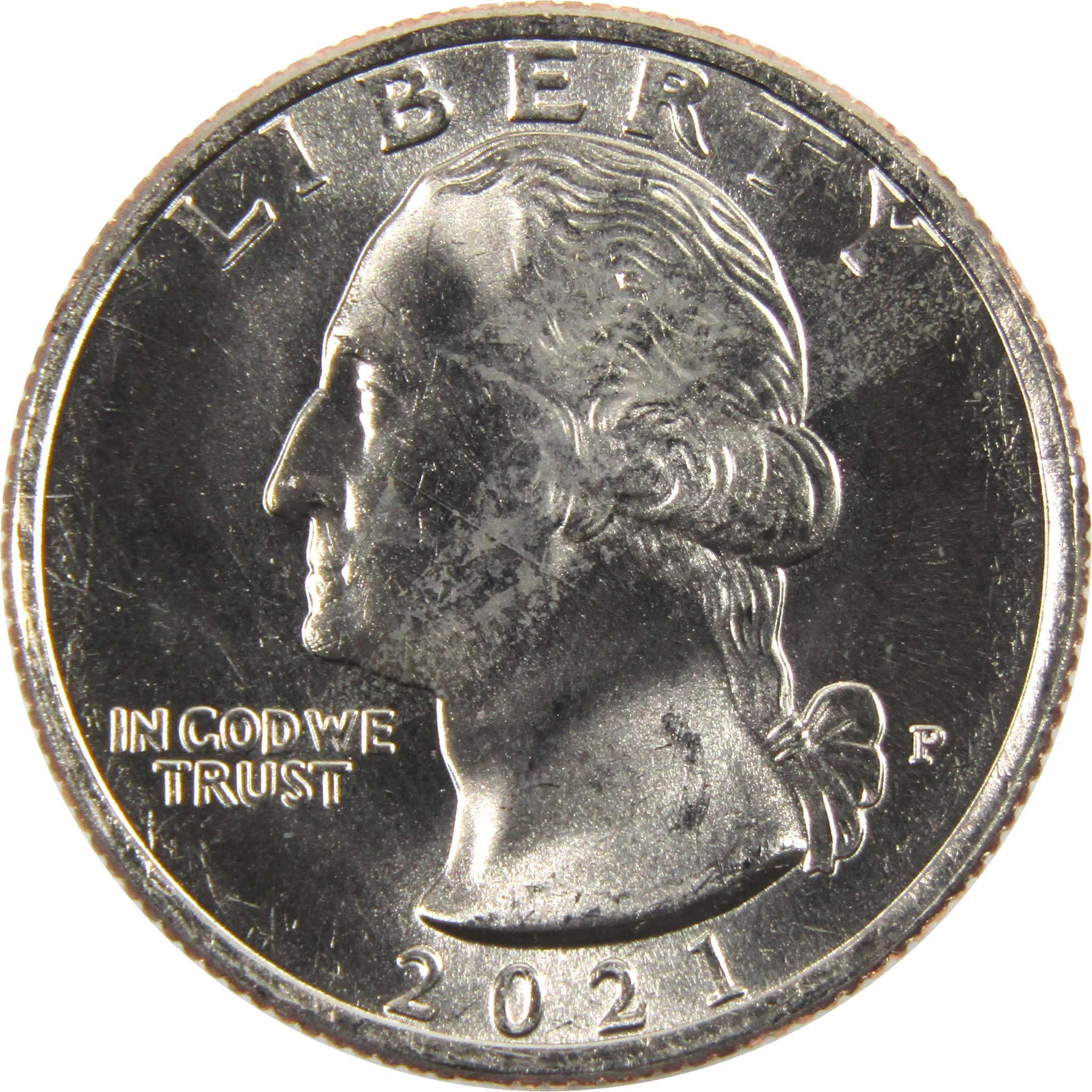 2021 P Washington Crossing the Delaware Quarter Uncirculated Clad Coin