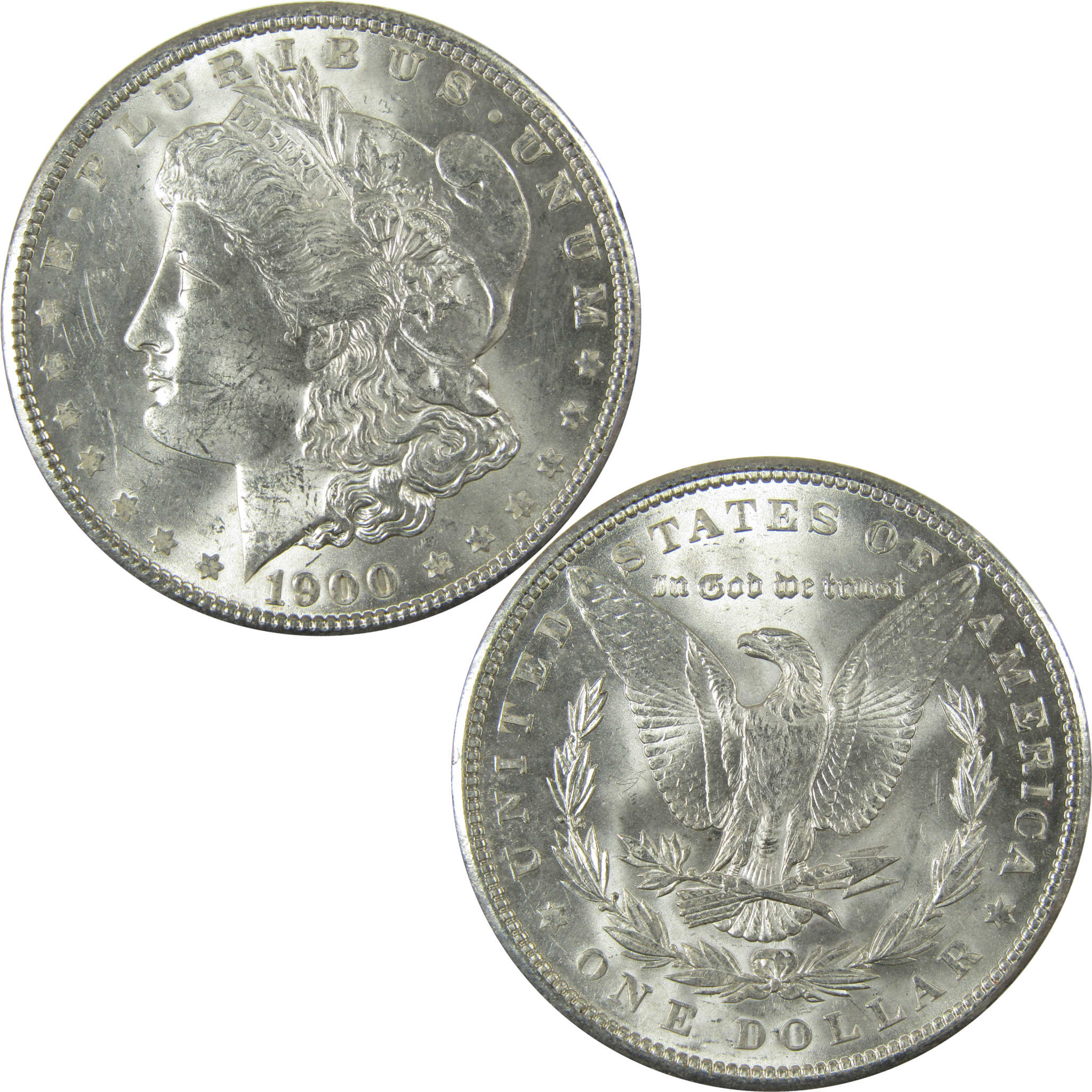 1900 Morgan Silver Dollar Uncirculated Mint State $1 Coin SKU:I27750