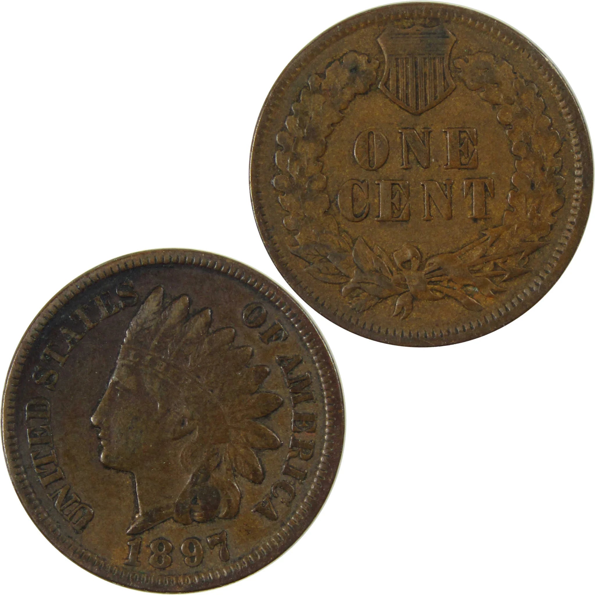 1897 Indian Head Cent VF Very Fine Penny 1c Coin SKU:I26966