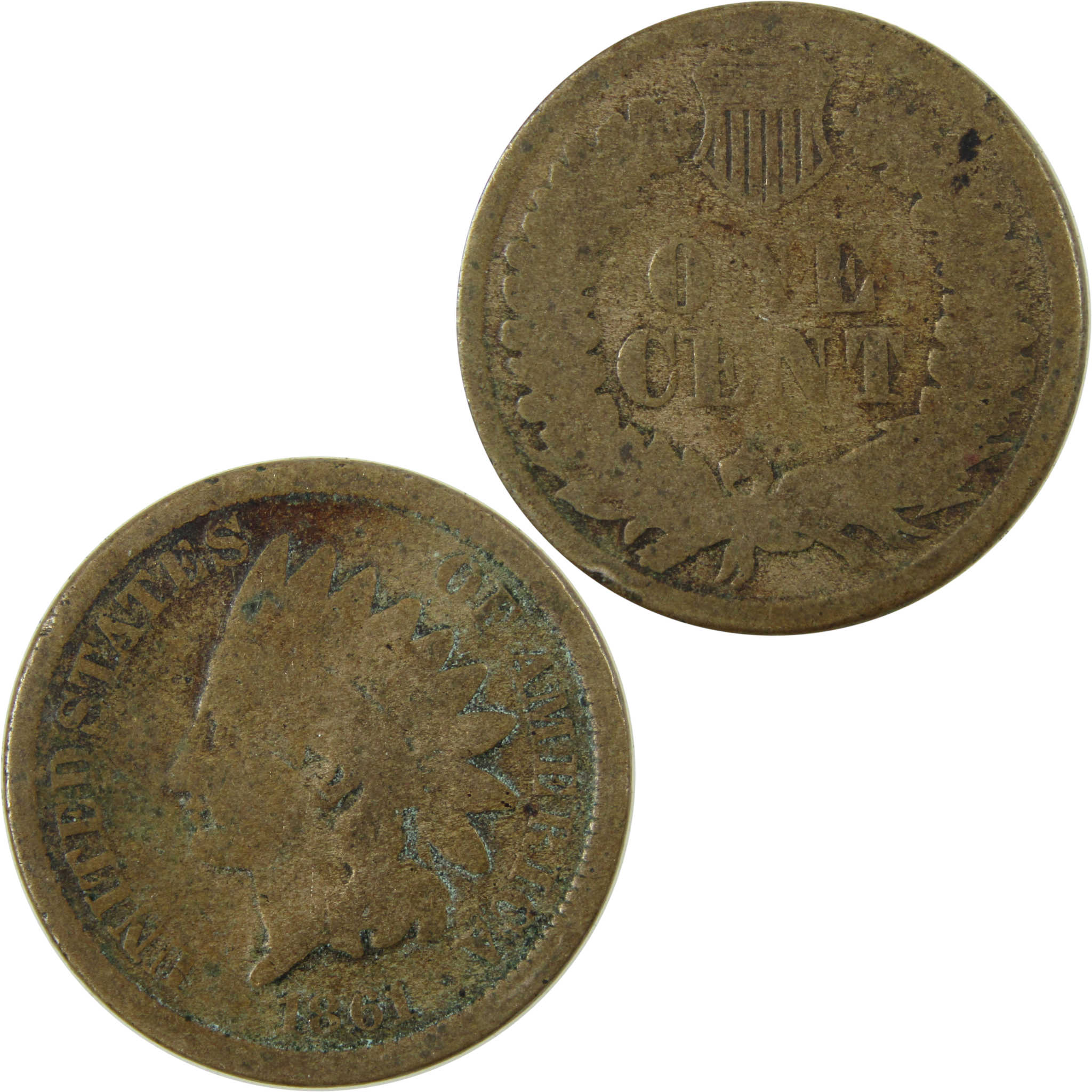 1861 Indian Head Cent G Good Details Penny 1c Coin SKU:CP1208