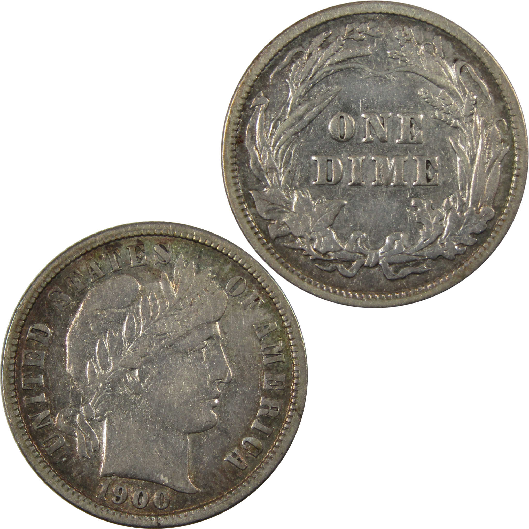 1900 Barber Silver Dime XF EF Extremely Fine Details SKU:CP1343