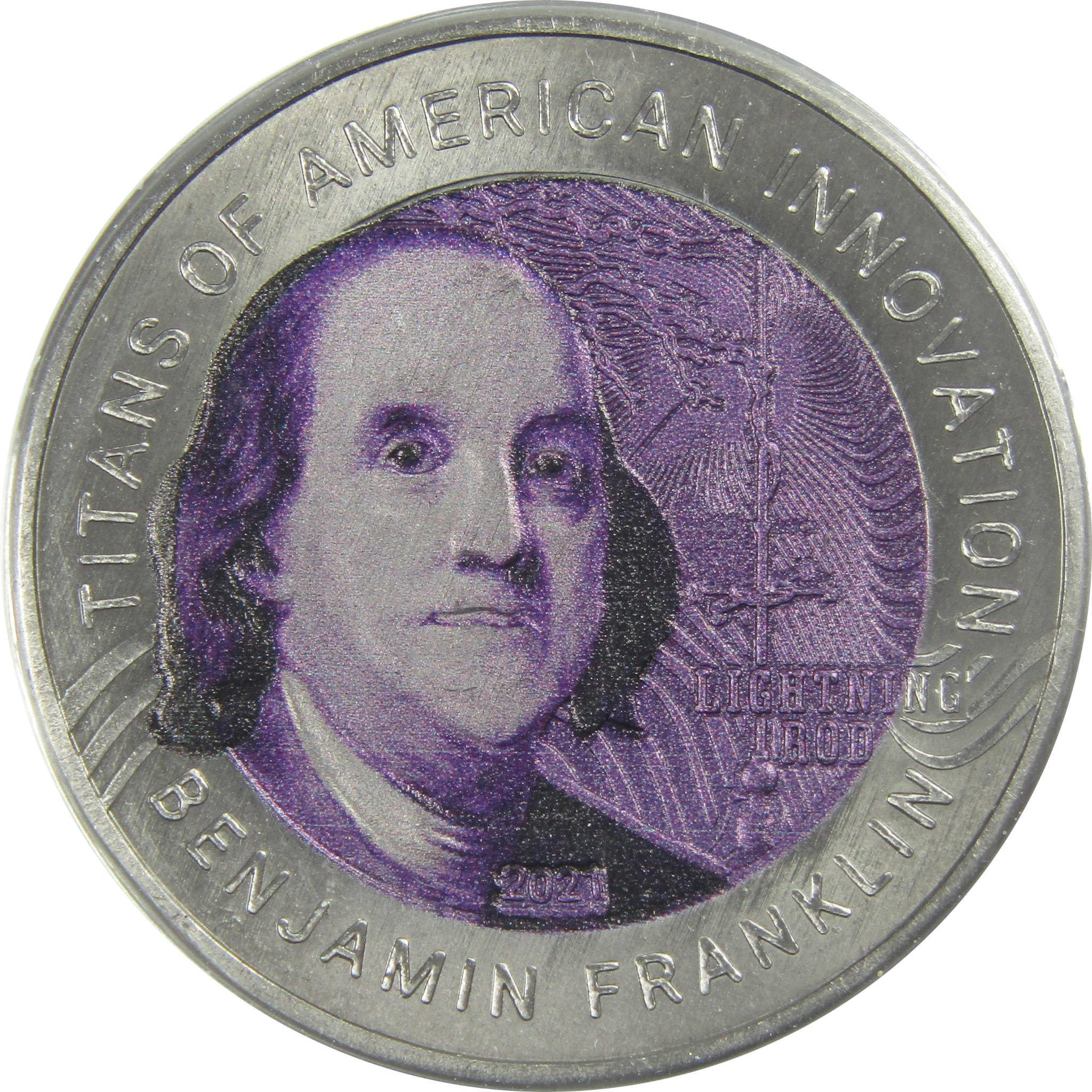 Titans of American Innovation Benjamin Franklin Titanium 2 Cedis 2021