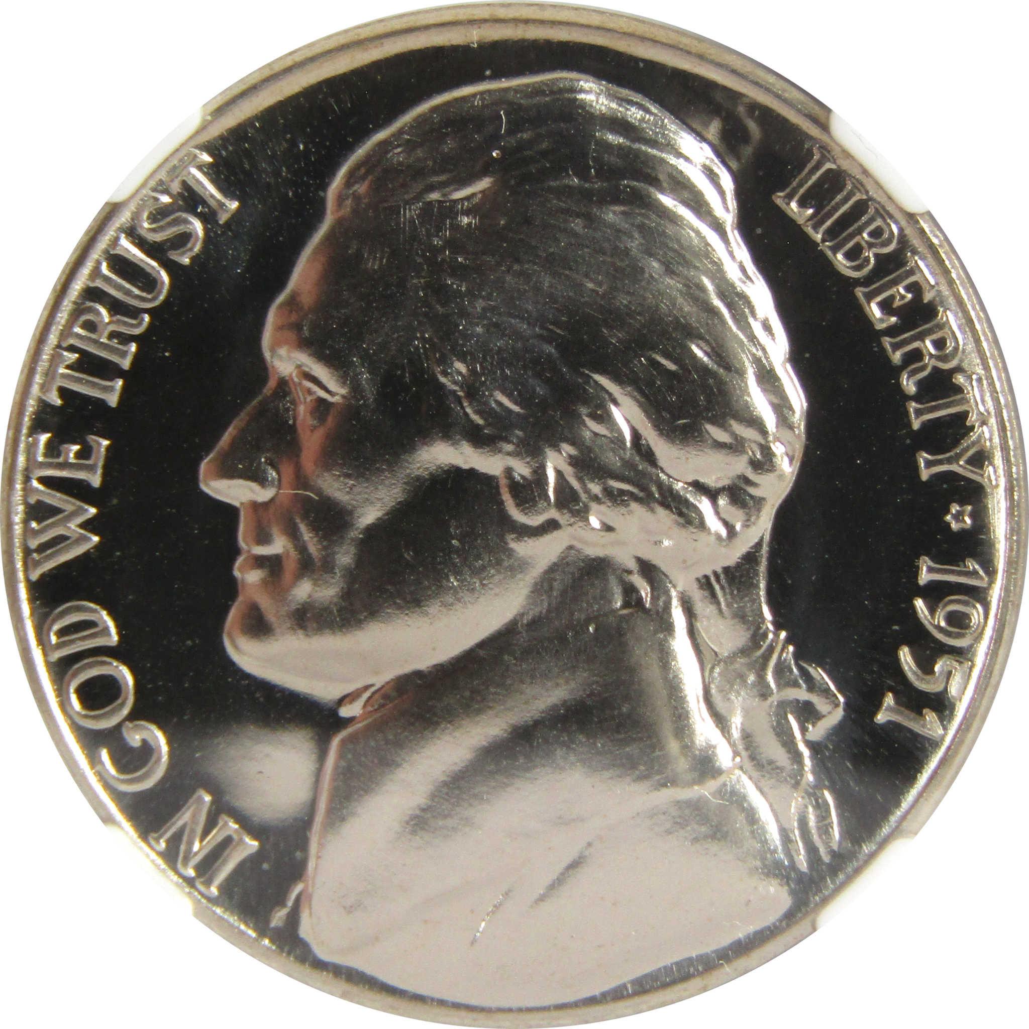 1951 Jefferson Nickel PF 68 NGC Proof 5c Coin Collectible SKU:I27336