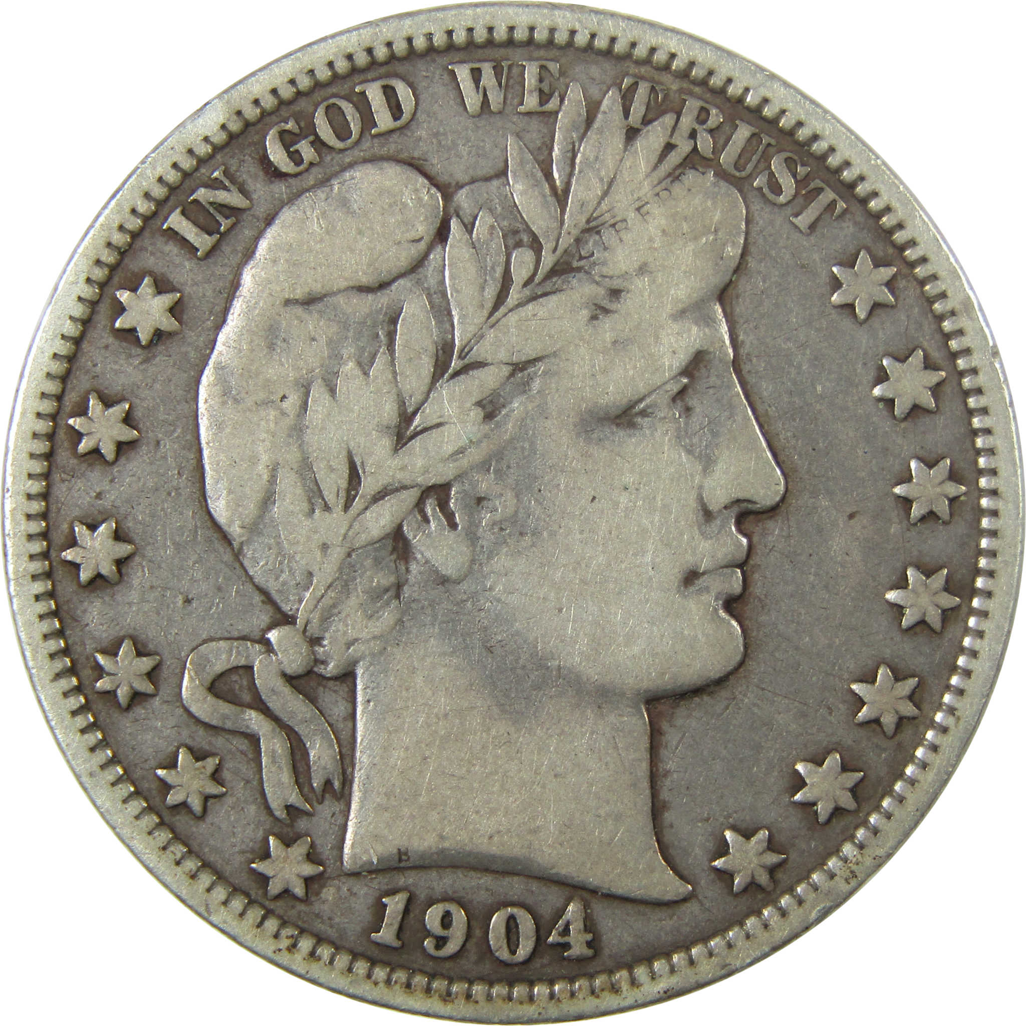 1904 O Barber Silver Half Dollar VF Very Fine 50c Coin SKU:EL27099