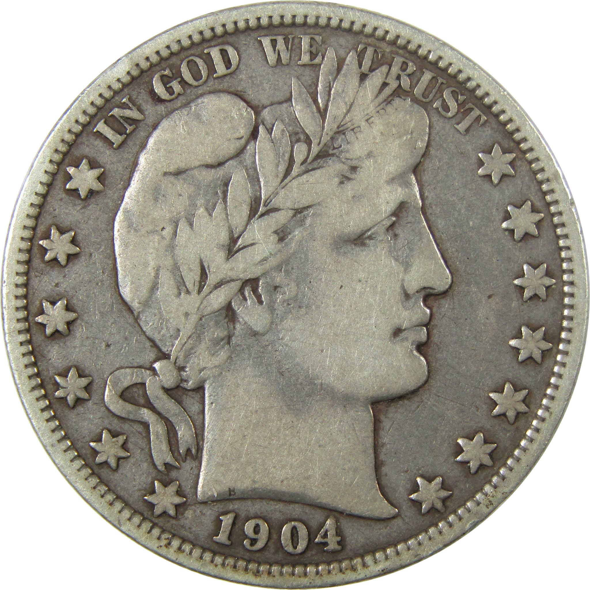1904 O Barber Silver Half Dollar VF Very Fine 50c Coin SKU:I27099