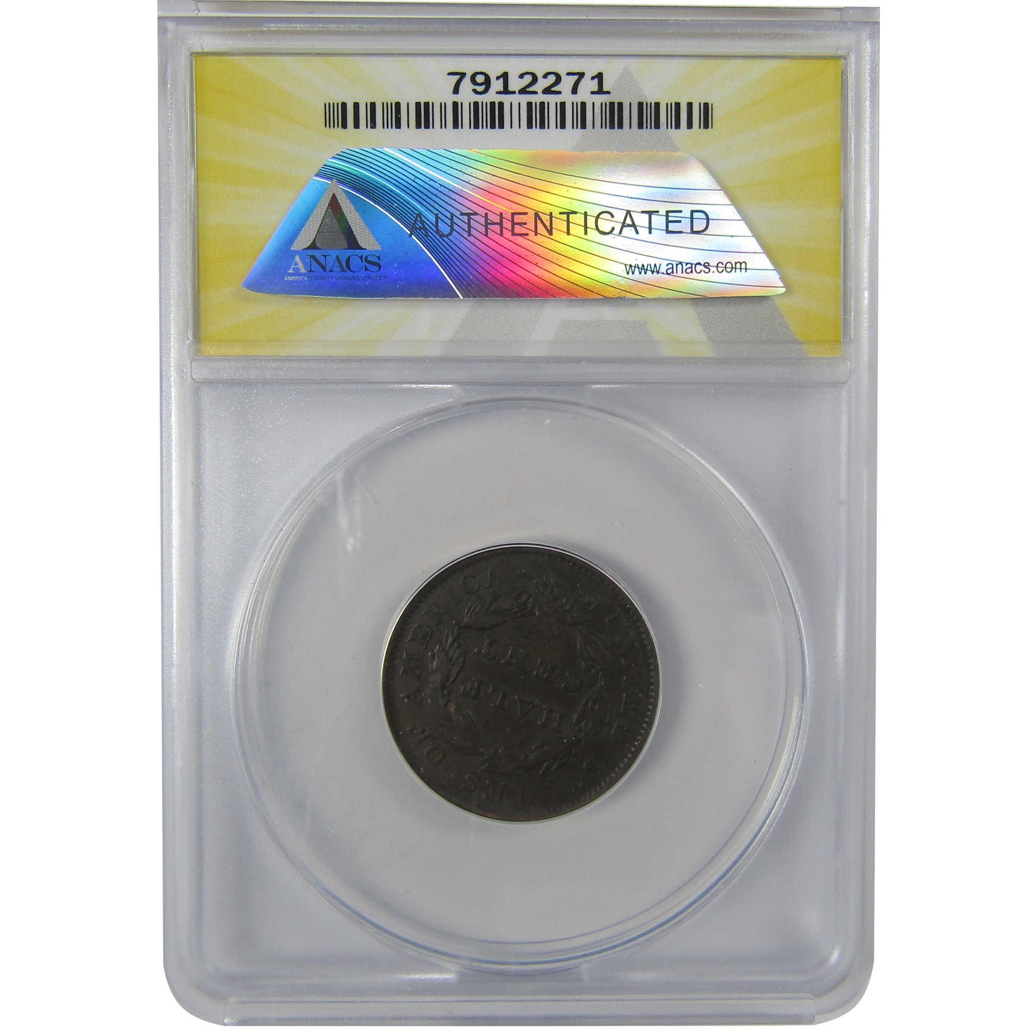 1835 Classic Head Half Cent VF 25 Details ANACS Copper SKU:CPC1133