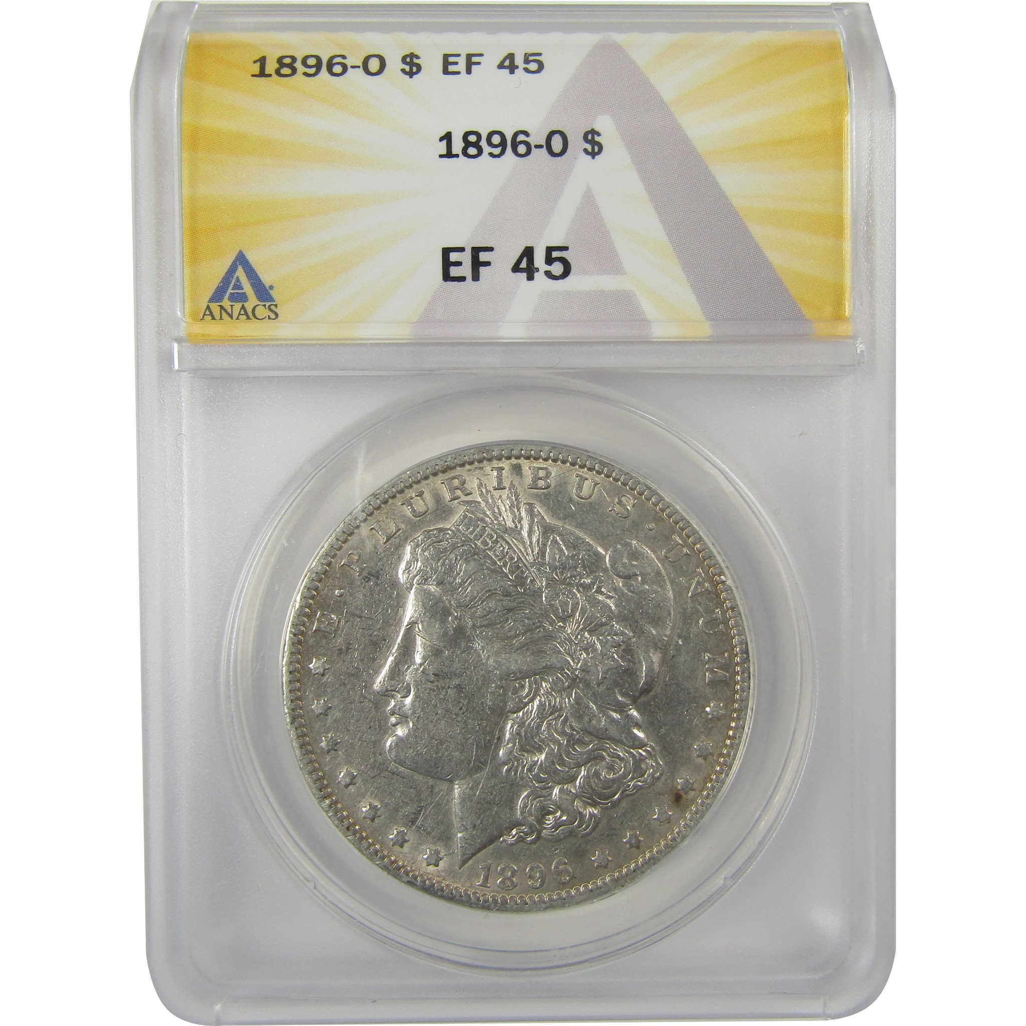 1896 O Morgan Dollar EF 45 ANACS Silver $1 Coin SKU:I20854 - Morgan coin - Morgan silver dollar - Morgan silver dollar for sale - Profile Coins & Collectibles