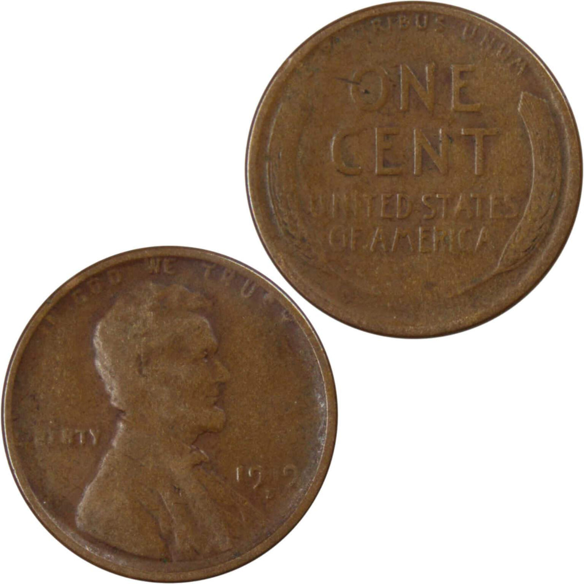 1919 S Lincoln Wheat Cent VG Very Good Penny 1c Coin Collectible