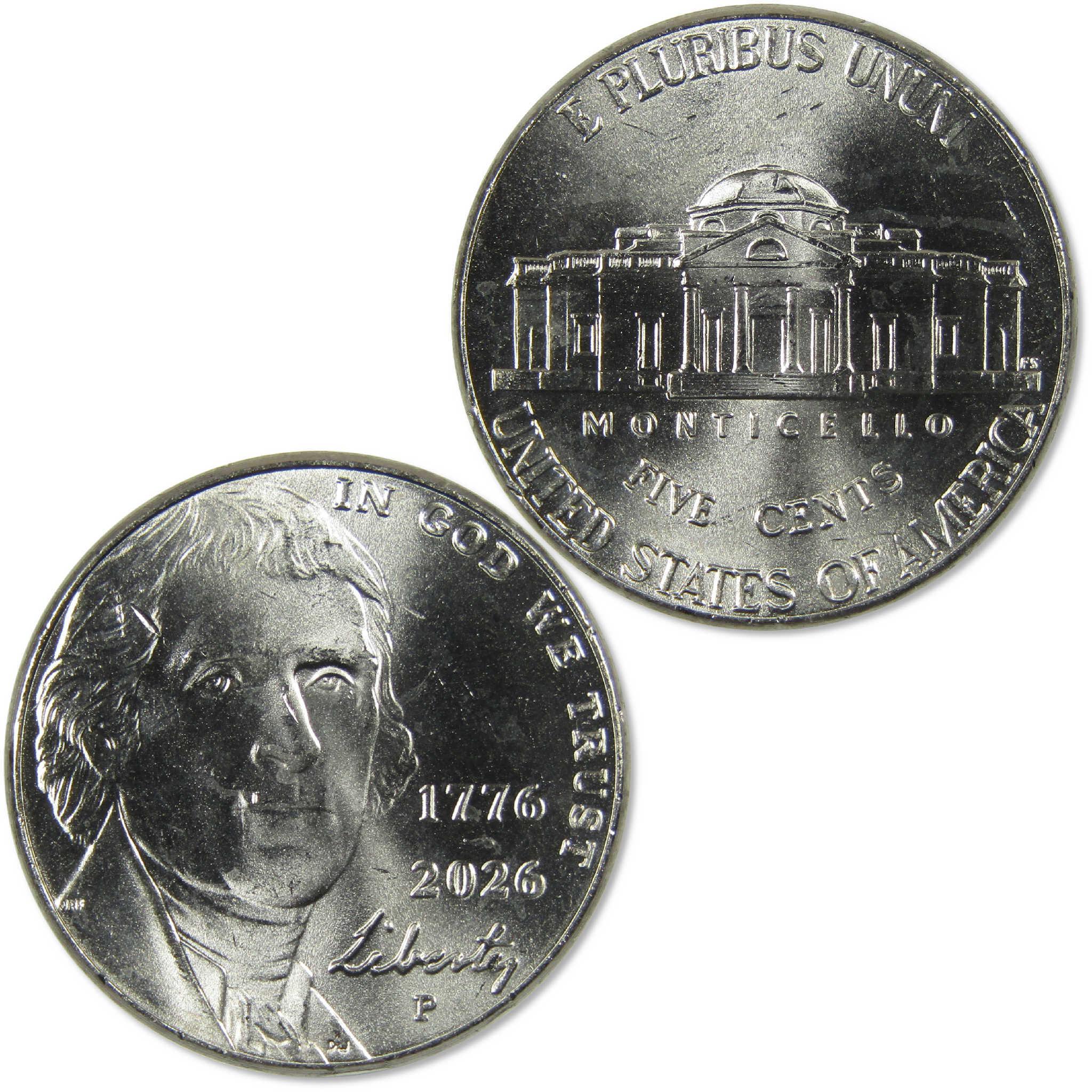 2026 P Semiquincentennial Jefferson Nickel Uncirculated Mint State