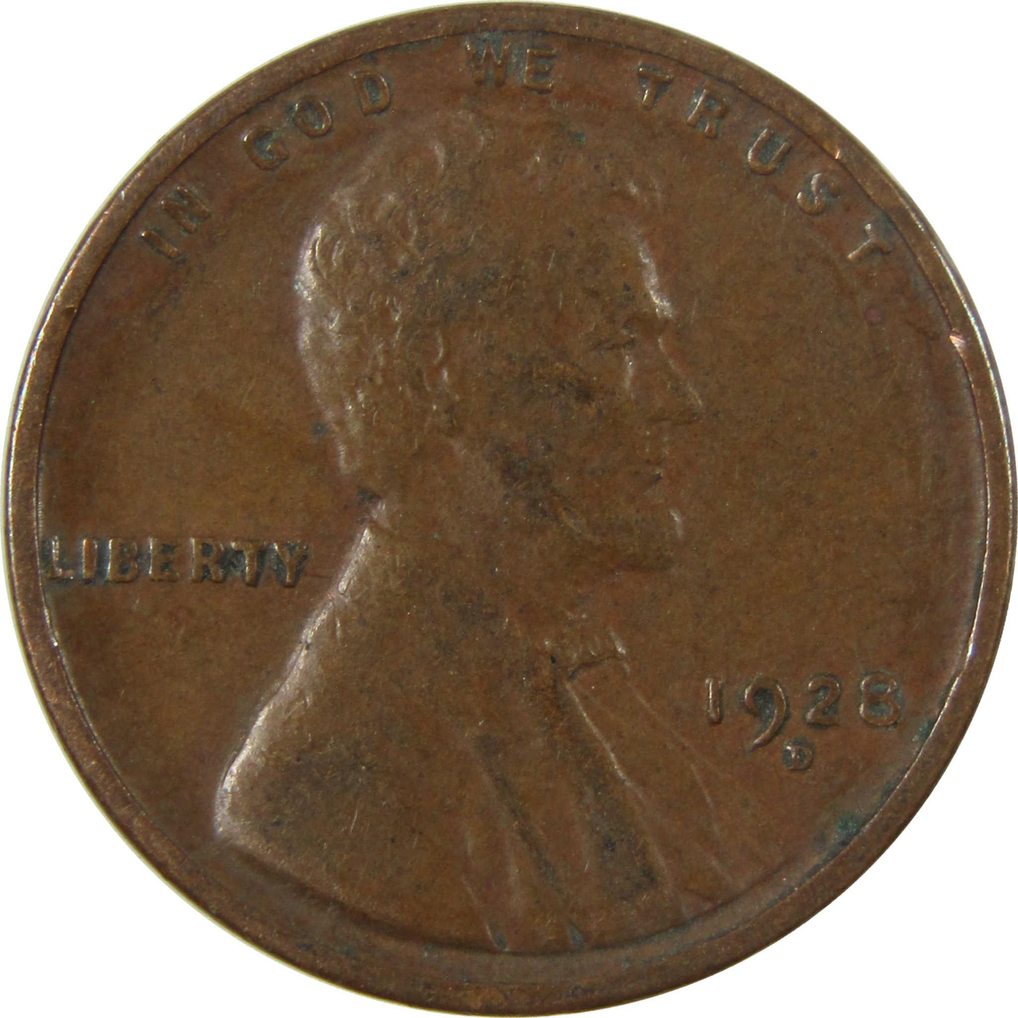 1928 D Lincoln Wheat Cent VF Very Fine Penny 1c Coin SKU:I27626