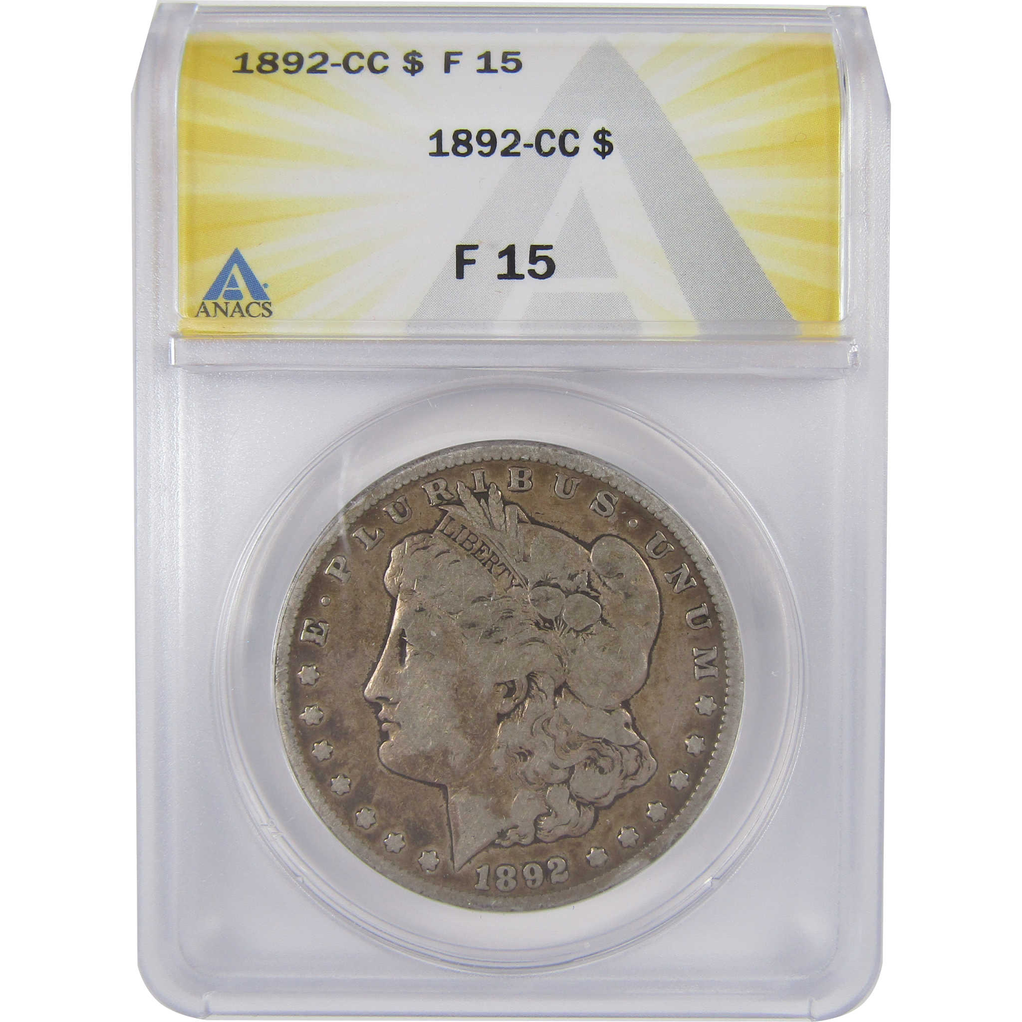 1892 CC Morgan Dollar F 15 ANACS Silver $1 Coin SKU:I17866 - Morgan coin - Morgan silver dollar - Morgan silver dollar for sale - Profile Coins & Collectibles