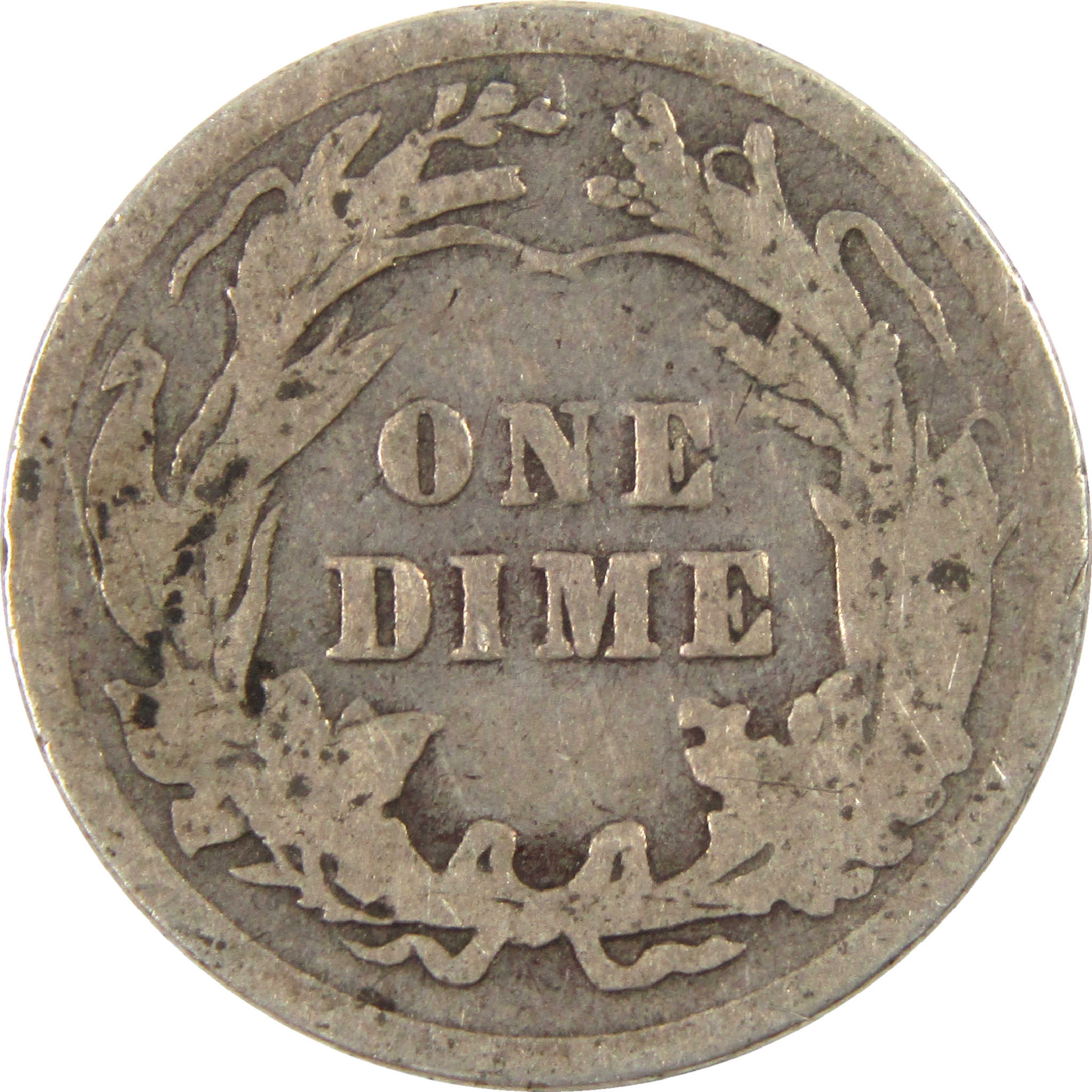 1909 Barber Dime Circulated Silver 10c Coin Collectible