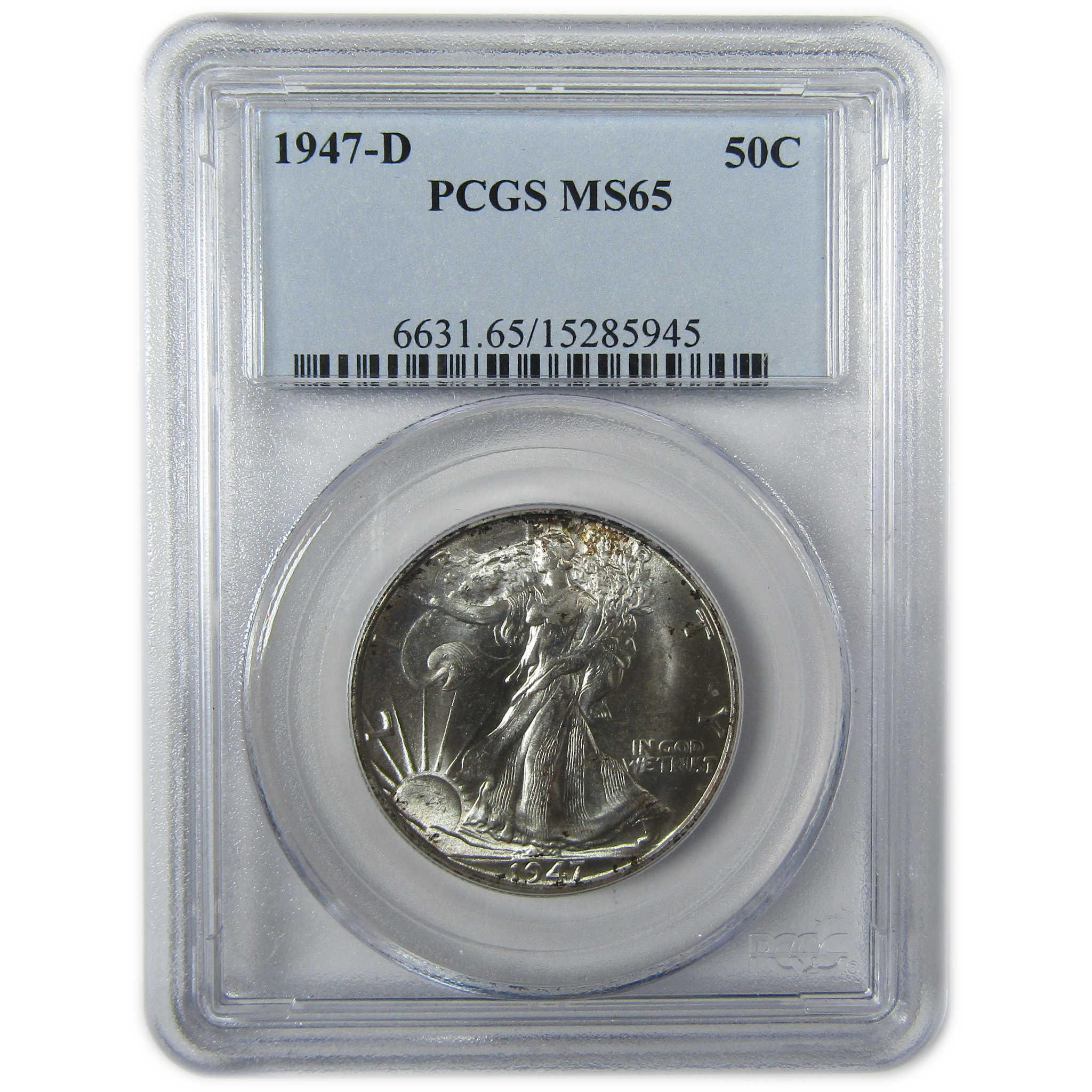 1947 D Liberty Walking Silver 50cMS 65 PCGS Uncirculated SKU:CP1416