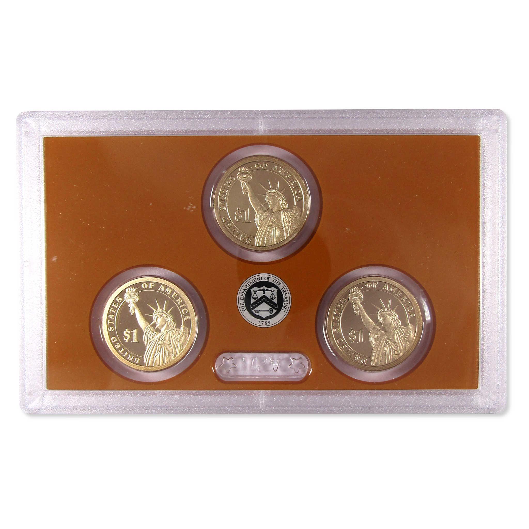 Uncirculated US dollar coin set featuring Statue of Liberty design in collectible display case