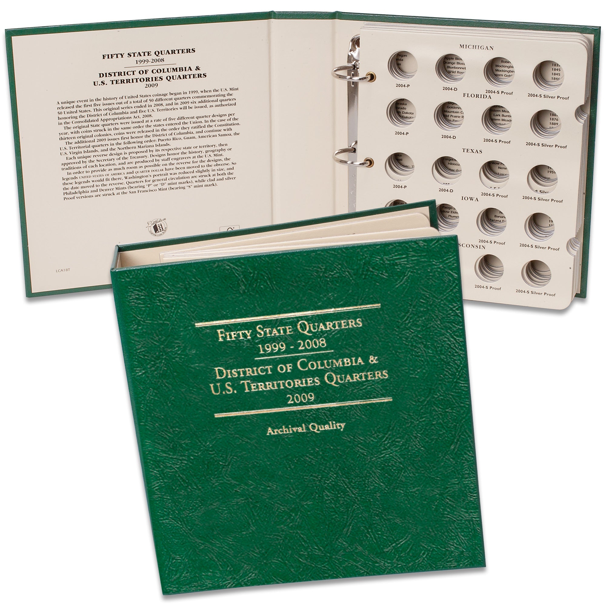 2004-2009 PDS 50 State and D.C. & U.S. Territories Quarter Album Vol 2