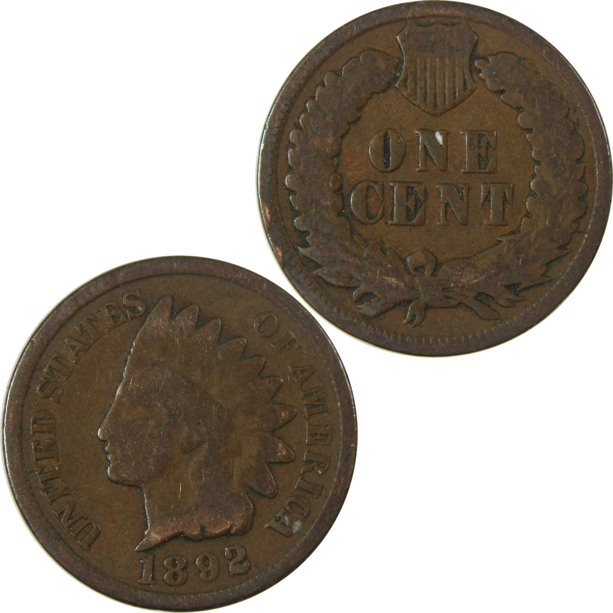 1892 Indian Head Cent G Good Penny 1c Coin SKU:I26976