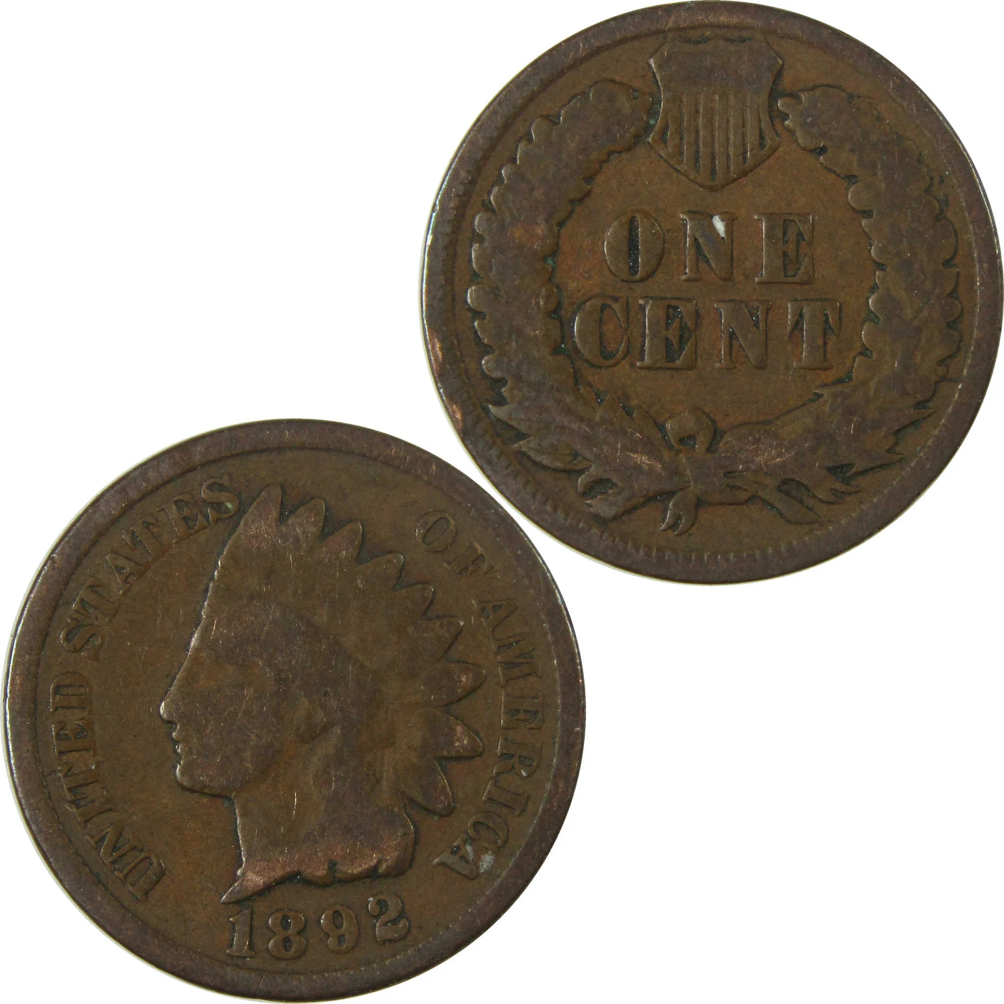 1892 Indian Head Cent G Good Penny 1c Coin SKU:I26976