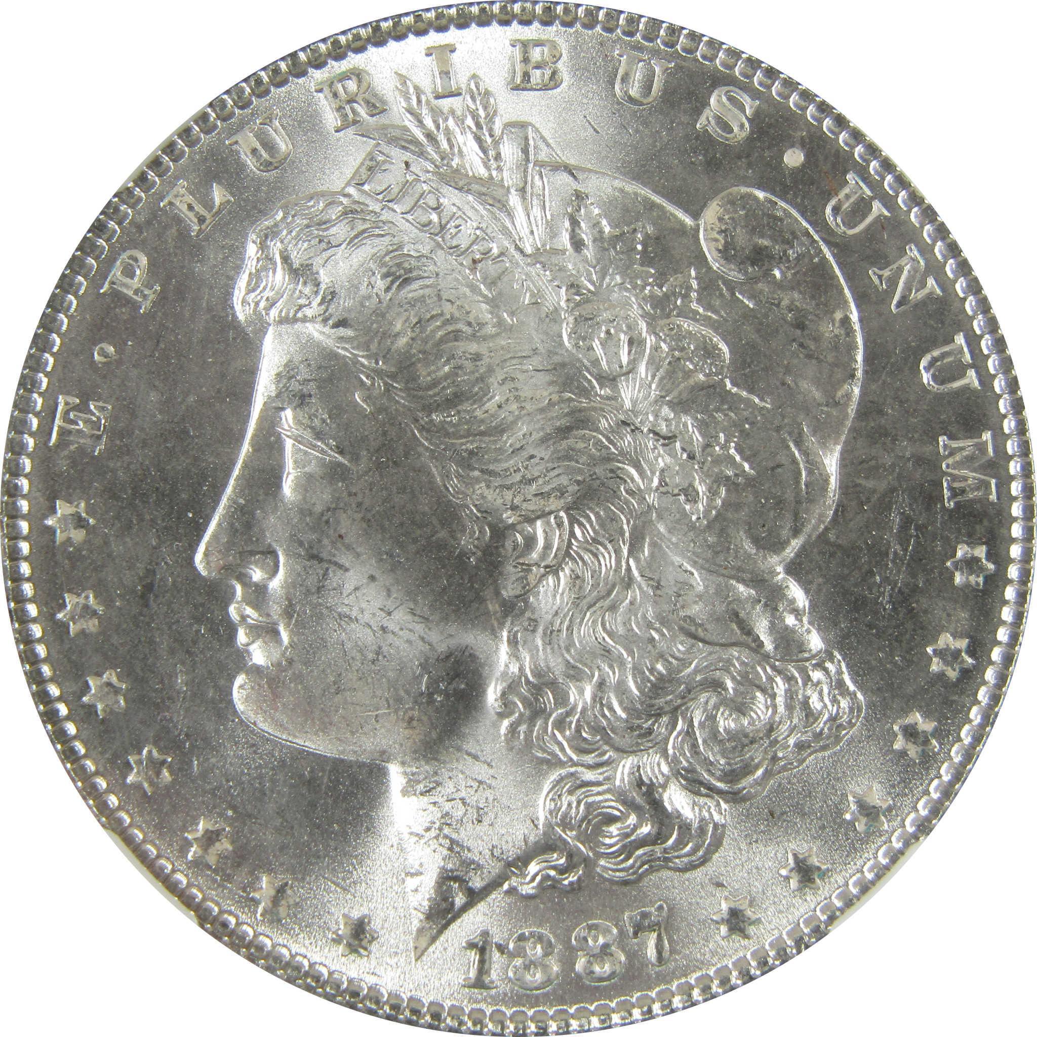 1887 Morgan Silver Dollar MS 65 NGC Uncirculated $1 Coin SKU:CP475 - Morgan coin - Morgan silver dollar - Morgan silver dollar for sale - Profile Coins & Collectibles