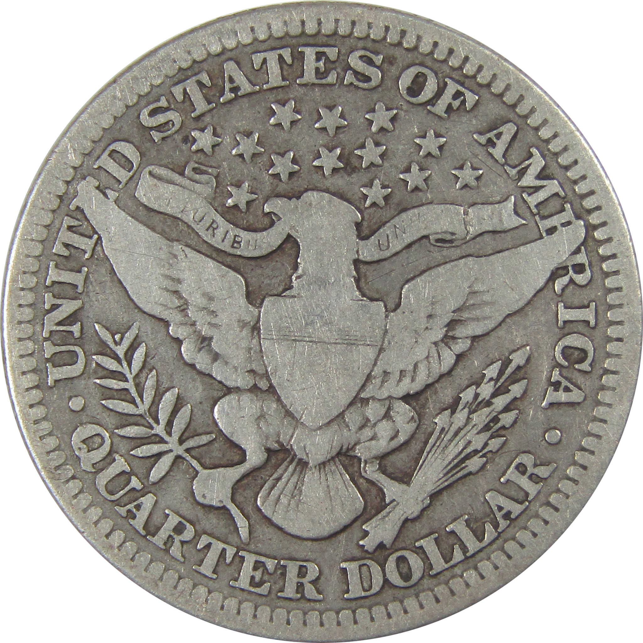 1913 Barber Quarter VG Very Good Silver 25c Coin SKU:I23172