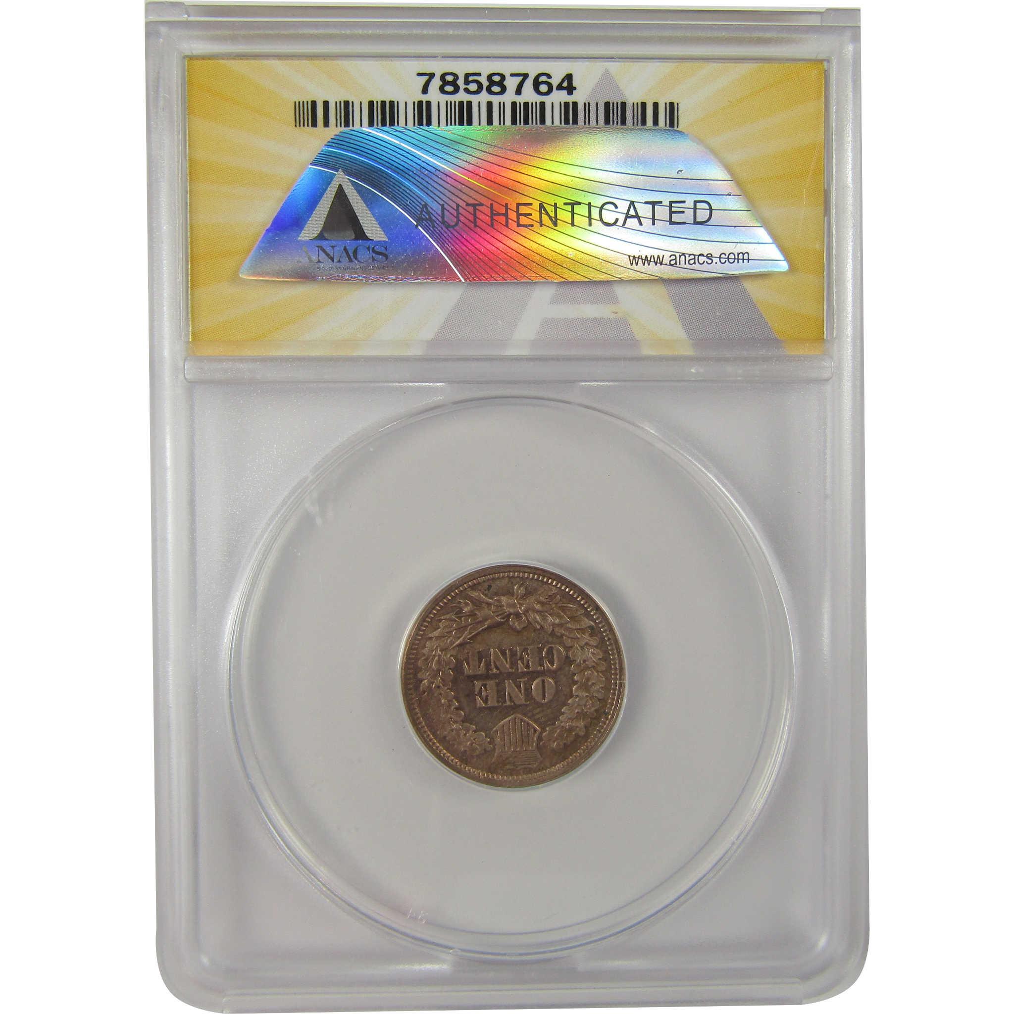 1863 Indian Head Cent MS 60 Details ANACS Uncirculated SKU:I20137