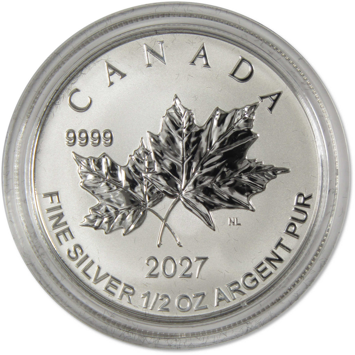 2027 Canada Silver Maple Leaf Fractional Set Autumn Leaves Rev Proof