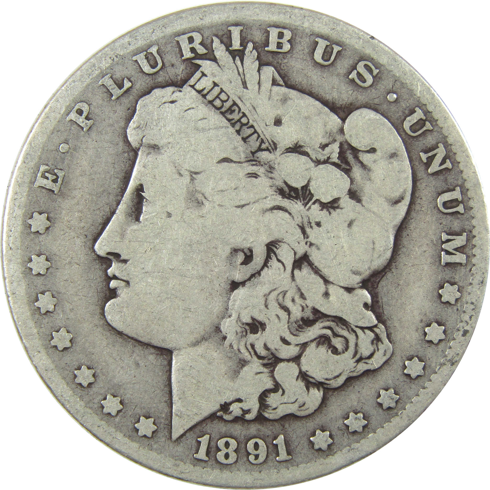 1891 O VAM-1A1 E on Rev Top 100 Morgan Silver Dollar VG SKU:I25347 - Morgan coin - Morgan silver dollar - Morgan silver dollar for sale - Profile Coins & Collectibles