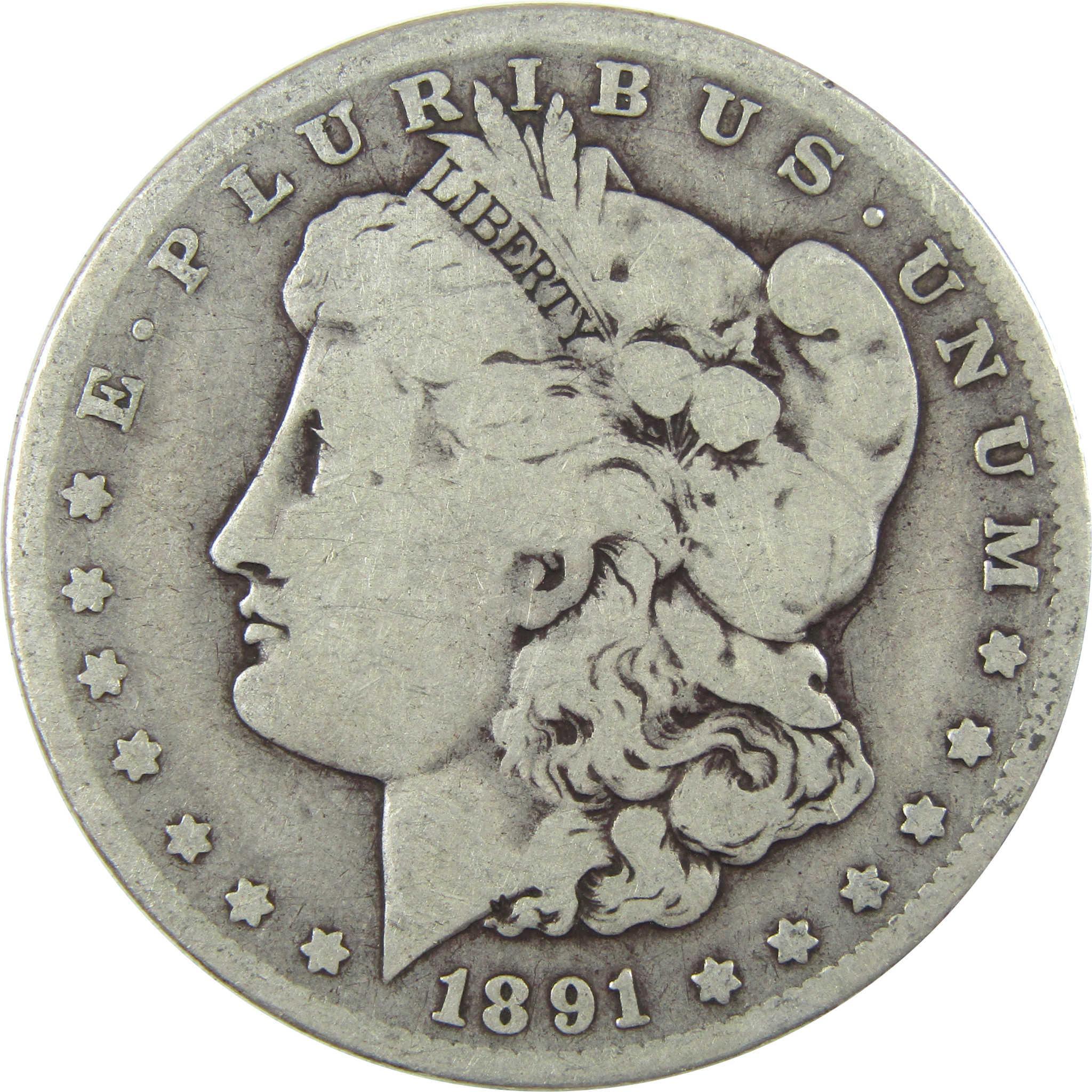 1891 O VAM-1A1 E on Rev Top 100 Morgan Silver Dollar VG SKU:I25347 - Morgan coin - Morgan silver dollar - Morgan silver dollar for sale - Profile Coins & Collectibles
