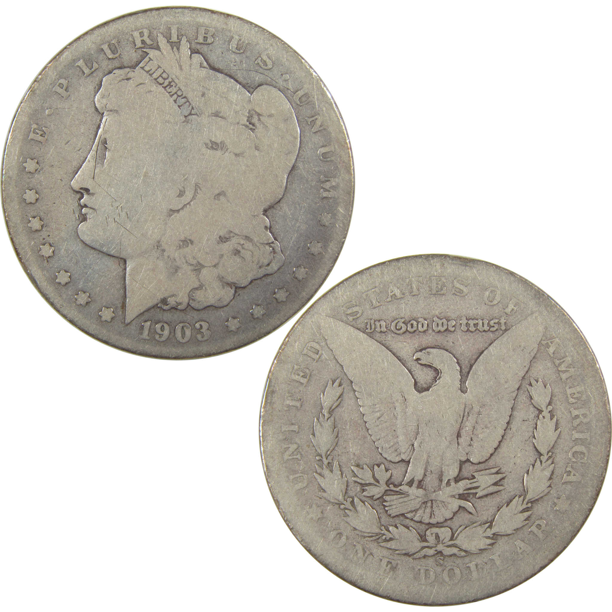 1903 S Morgan Dollar G Good Silver $1 Coin SKU:I22450 - Morgan coin - Morgan silver dollar - Morgan silver dollar for sale - Profile Coins & Collectibles