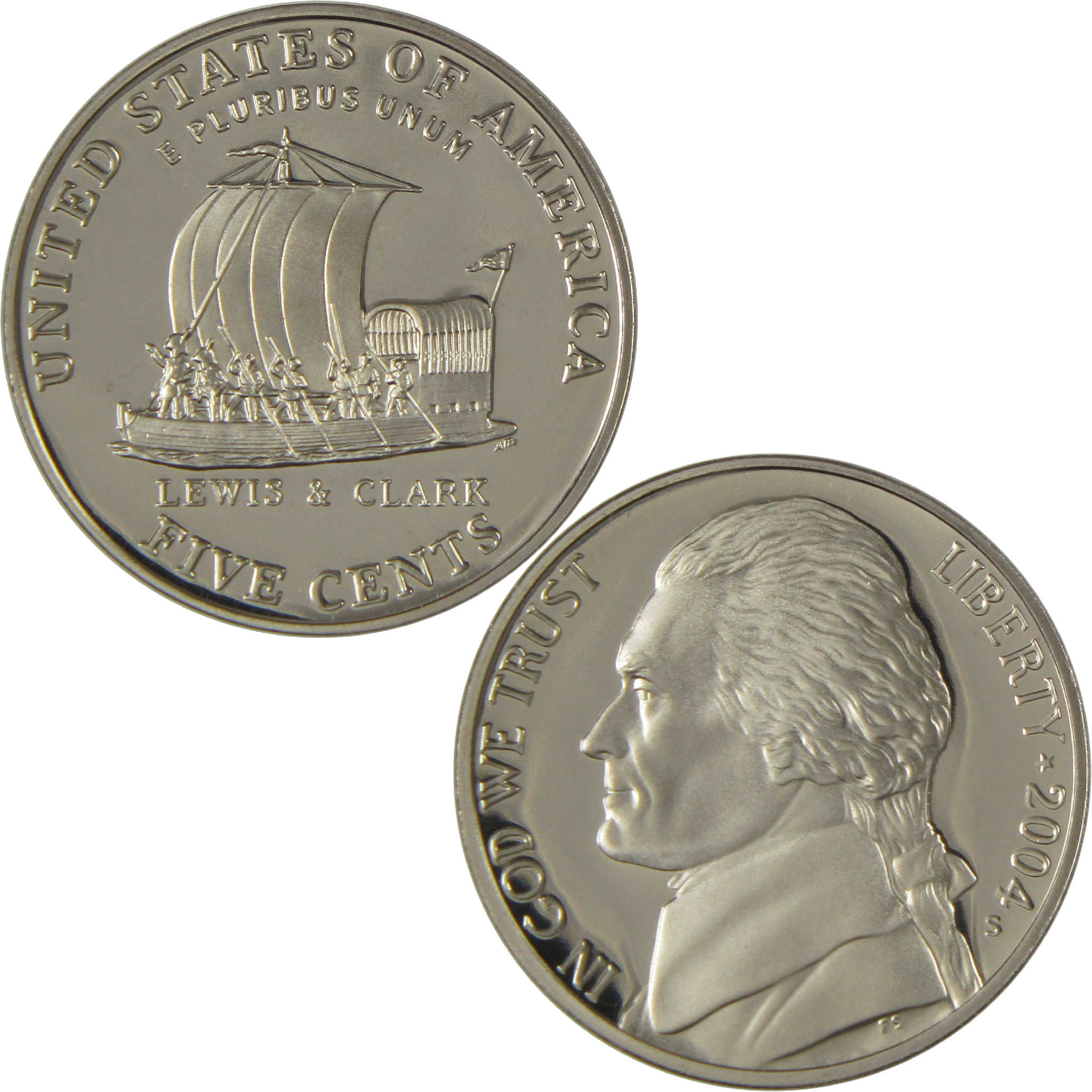 2004 S Keelboat Jefferson Nickel Choice Proof 5c Coin