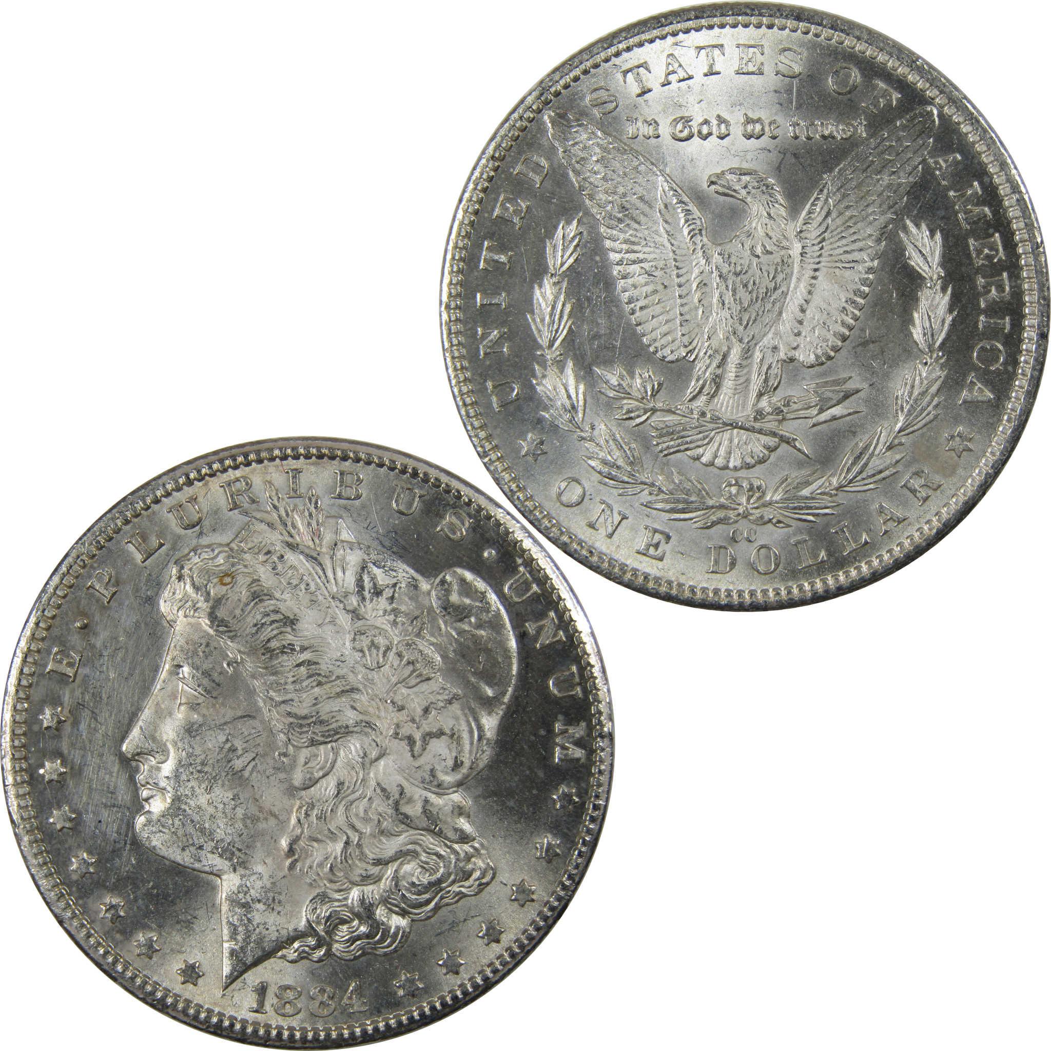 1884 CC Morgan Dollar Uncirculated Details Silver $1 Coin SKU:I23905 - Morgan coin - Morgan silver dollar - Morgan silver dollar for sale - Profile Coins & Collectibles