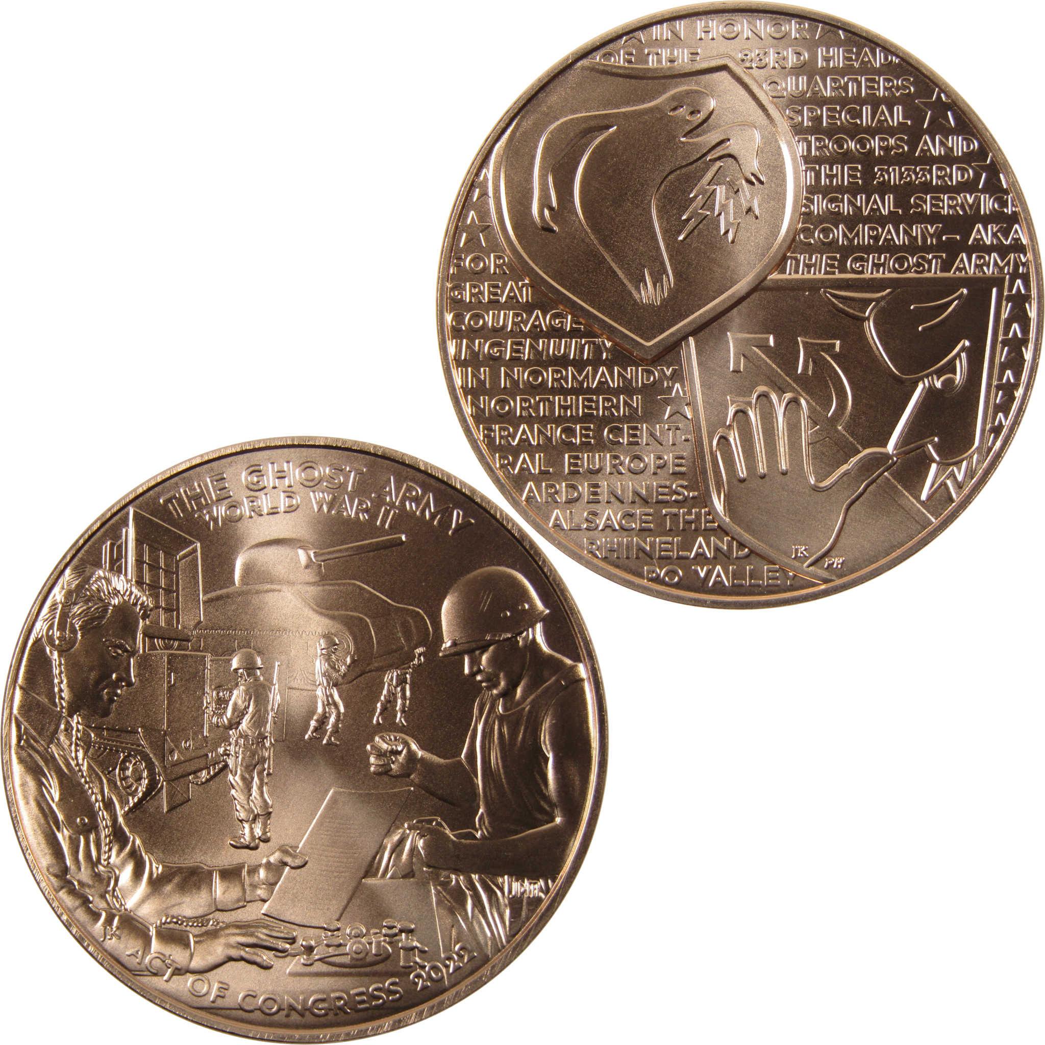 2022 The Ghost Army WW2 Round Uncirculated Copper Round SKU:I14086