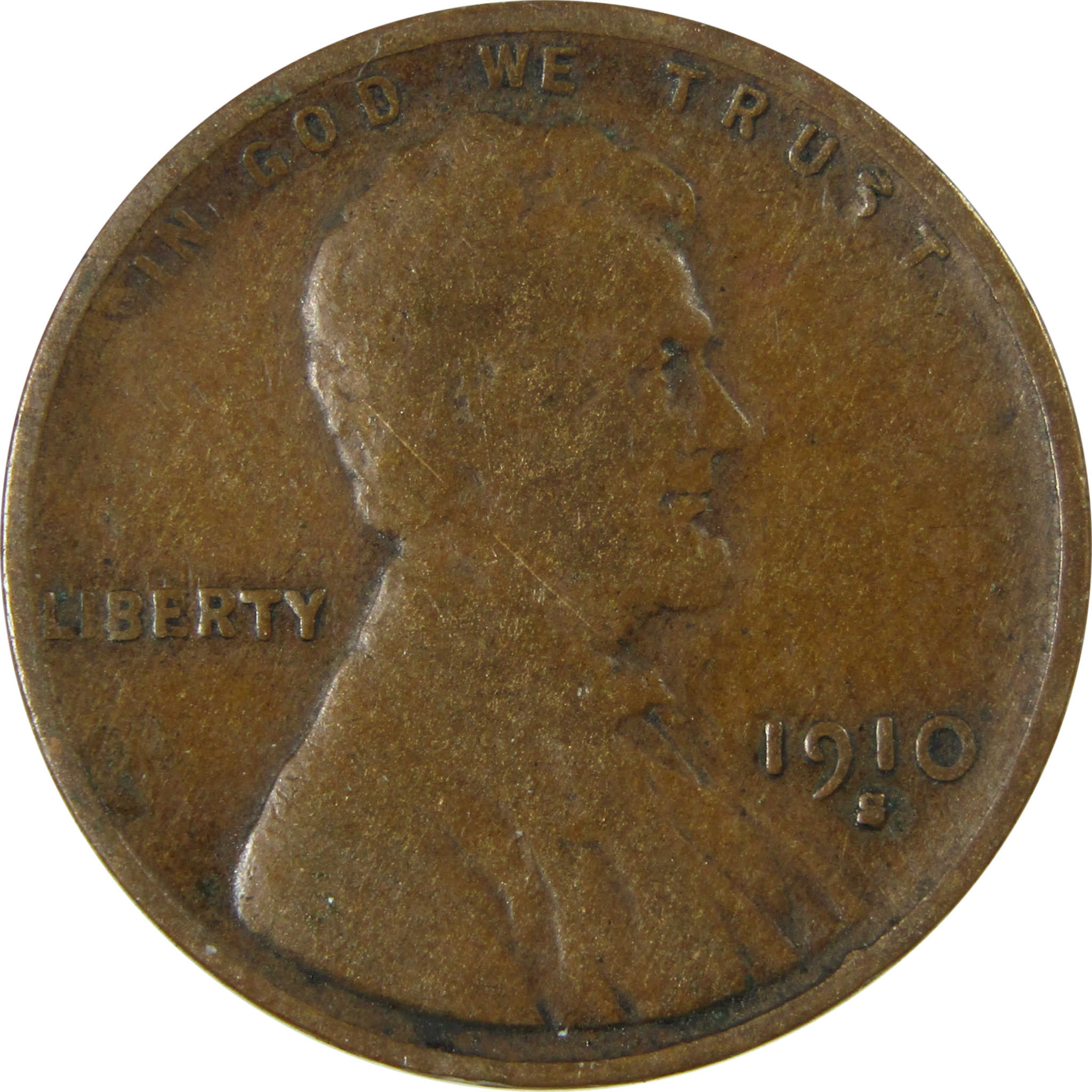 1910 S Lincoln Wheat Cent VG Very Good Penny 1c Coin SKU:I26347