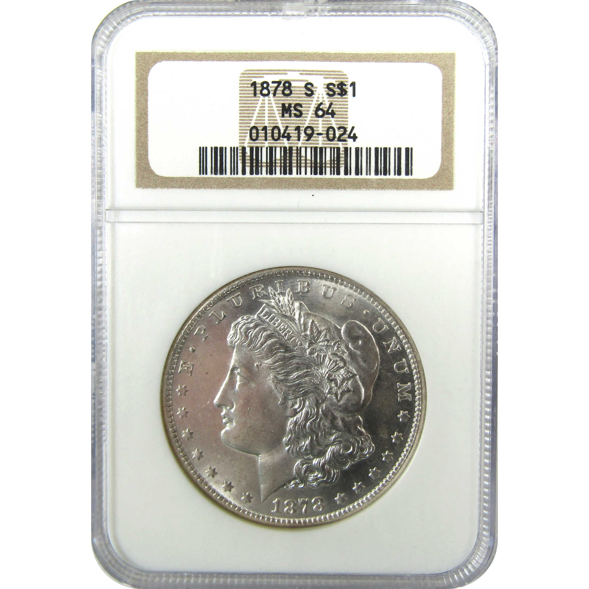 1878 S Morgan Silver Dollar MS 64 NGC Uncirculated SKU:CP1053