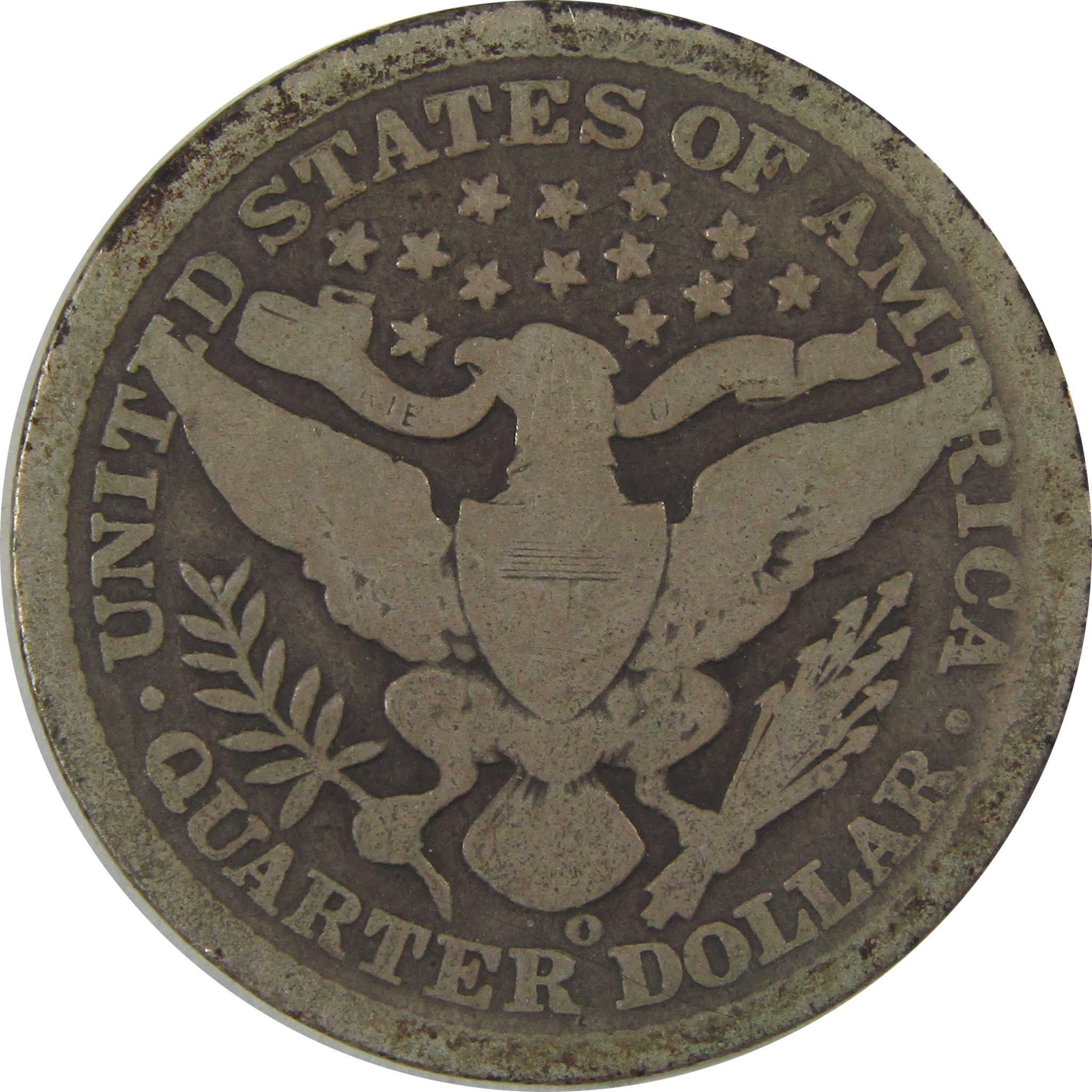 1897 O Barber Quarter G Good Silver 25c Coin SKU:I20079