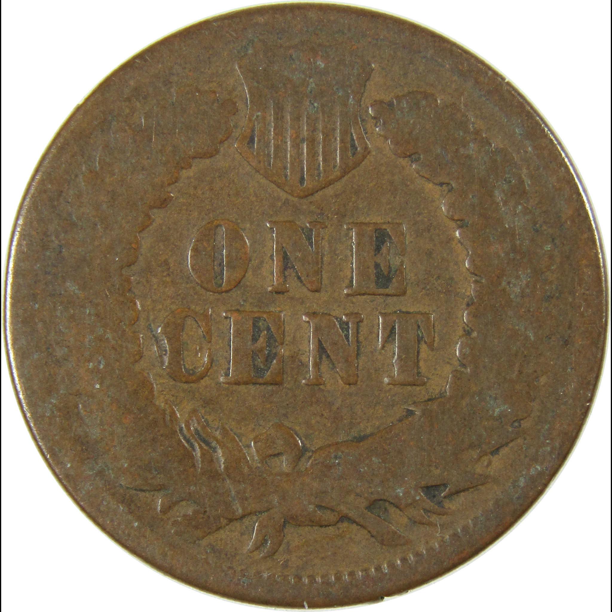 1874 Indian Head Cent AG About Good Penny 1c Coin SKU:I26412