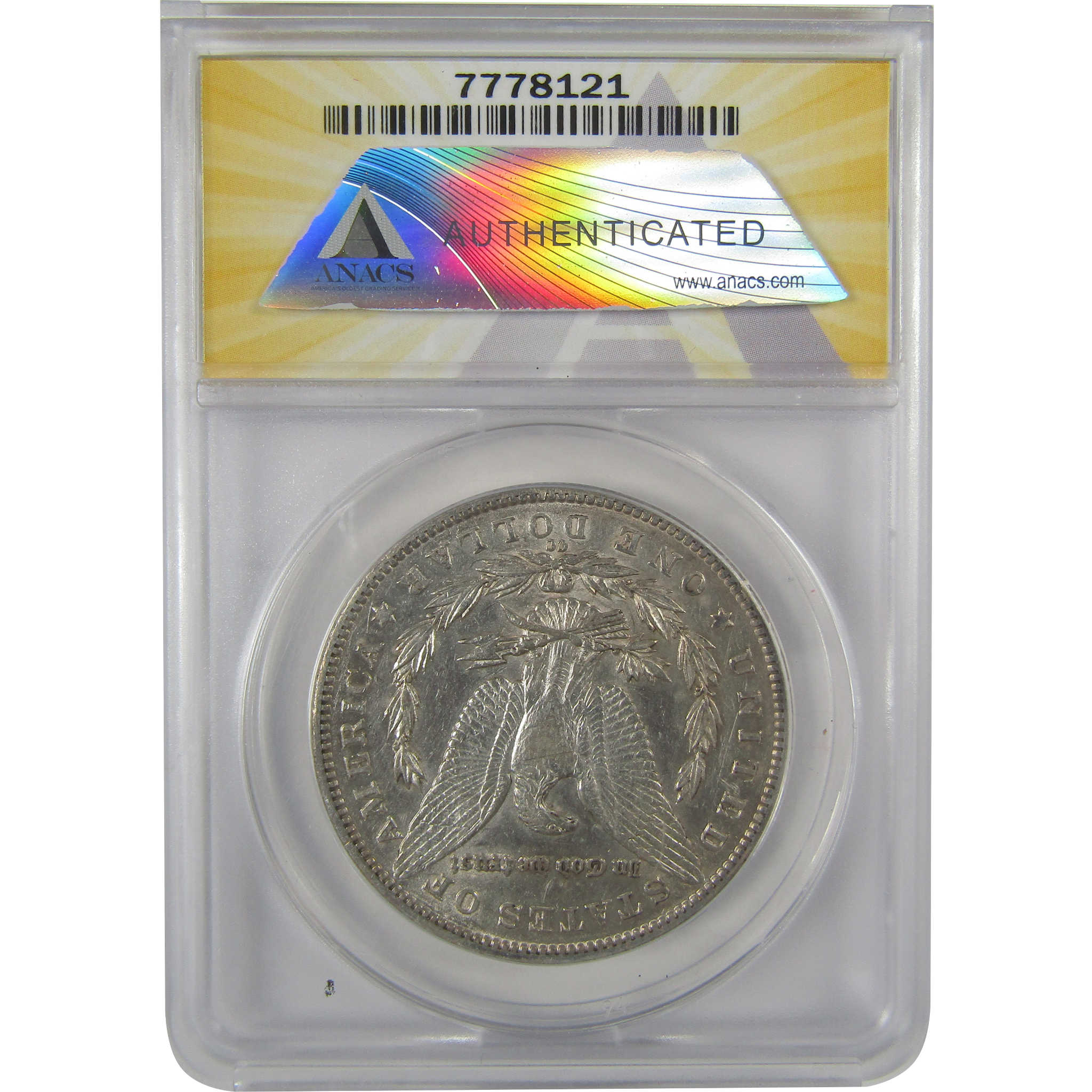 1890 CC Morgan Dollar AU 50 Details ANACS Silver $1 Coin SKU:I19362