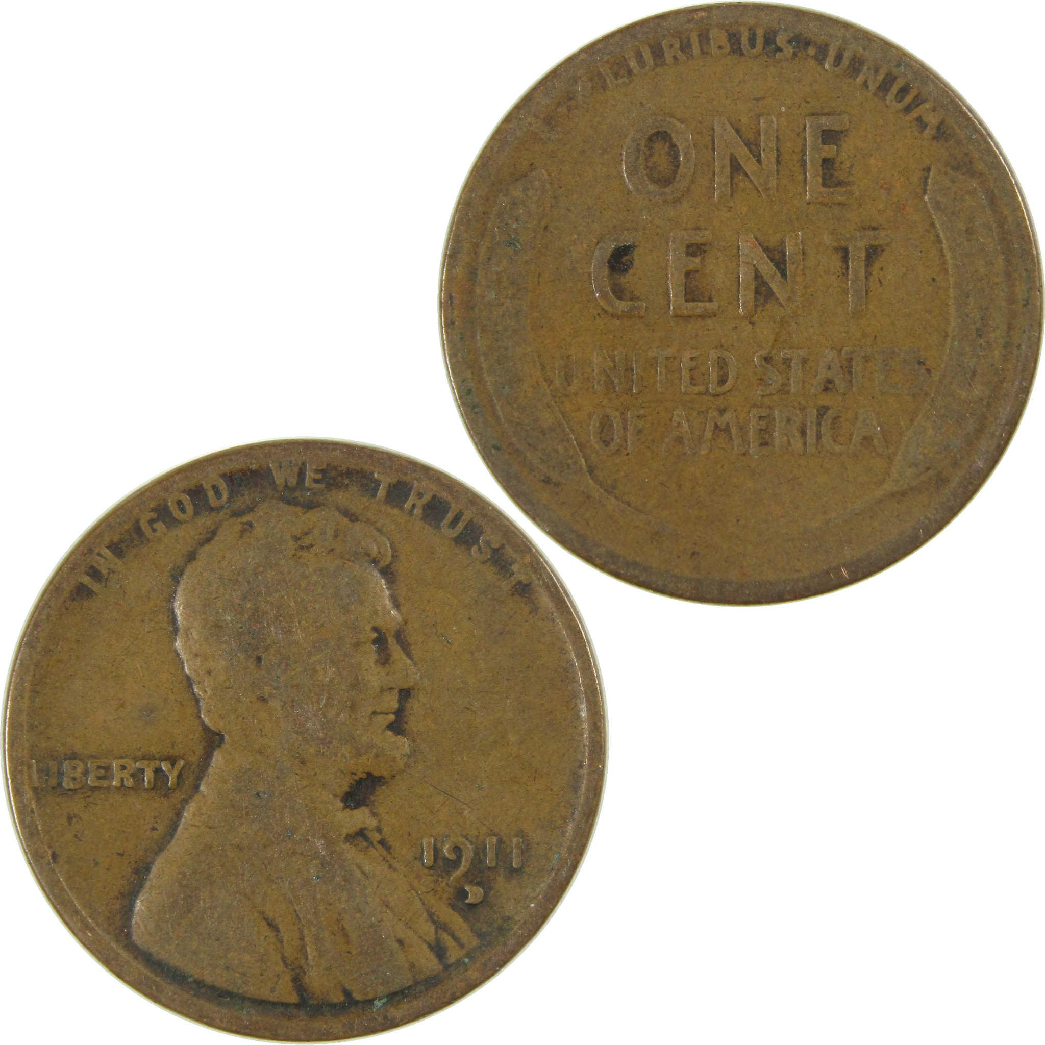 1911 D Lincoln Wheat Cent G Good Penny 1c Coin SKU:I26697