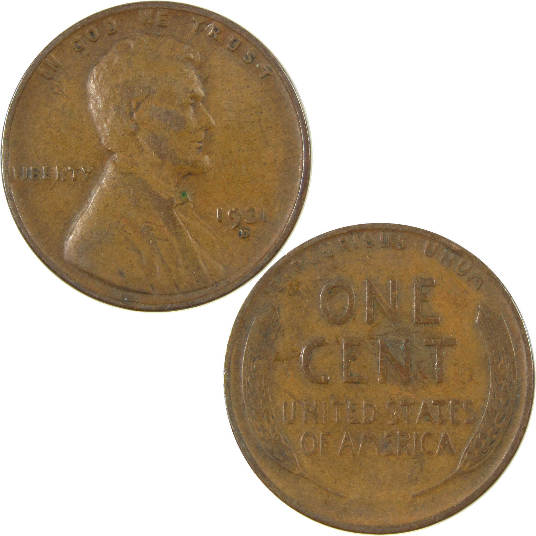 1931 D Lincoln Wheat Cent F Fine Penny 1c Coin Collectible SKU:I26805