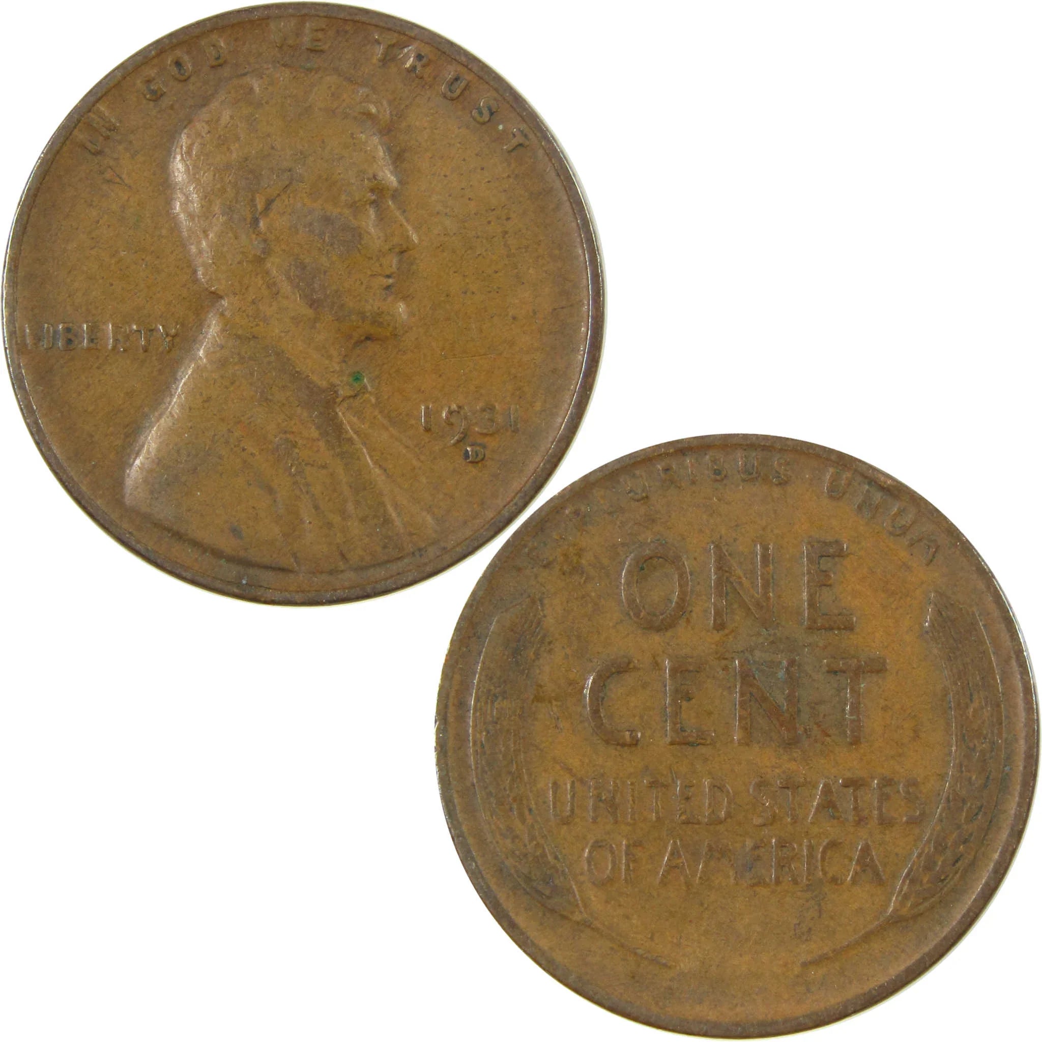 1931 D Lincoln Wheat Cent F Fine Penny 1c Coin Collectible SKU:I26805