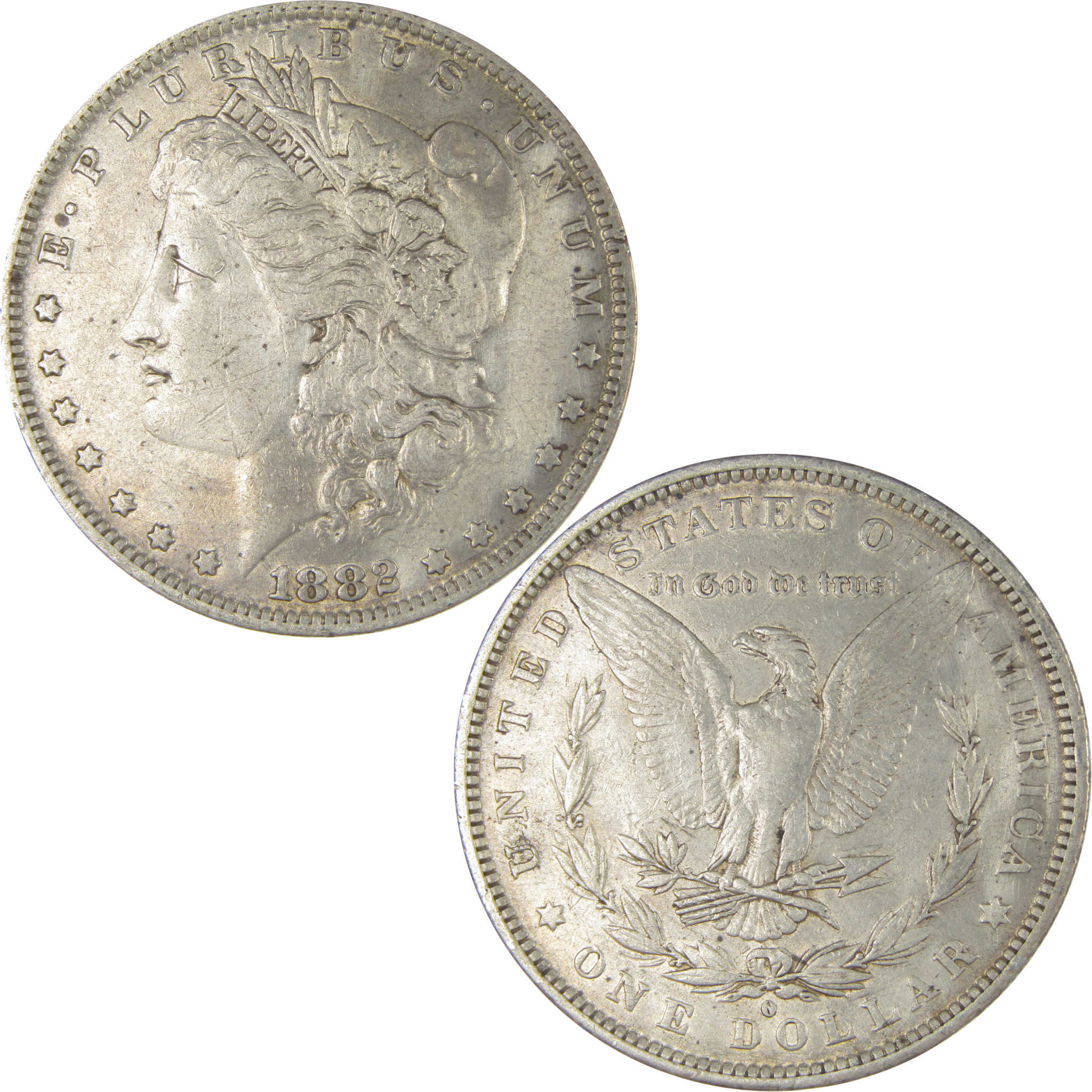 1882 O/S Morgan Dollar VF Very Fine Details Silver $1 Coin SKU:CPC0891 - Morgan coin - Morgan silver dollar - Morgan silver dollar for sale - Profile Coins & Collectibles