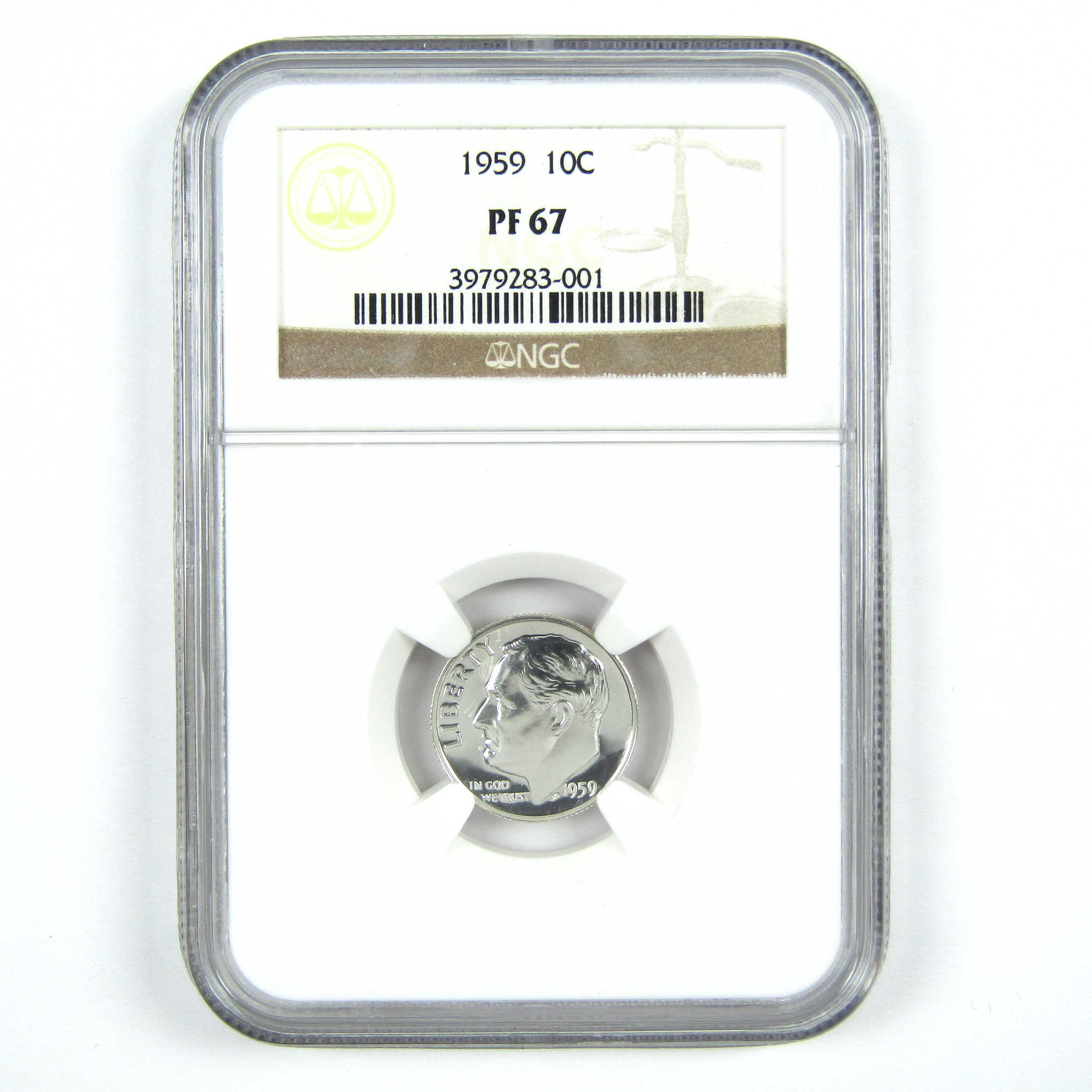 1959 Roosevelt Dime PF 67 NGC Silver 10c Proof Coin SKU:CPC6122