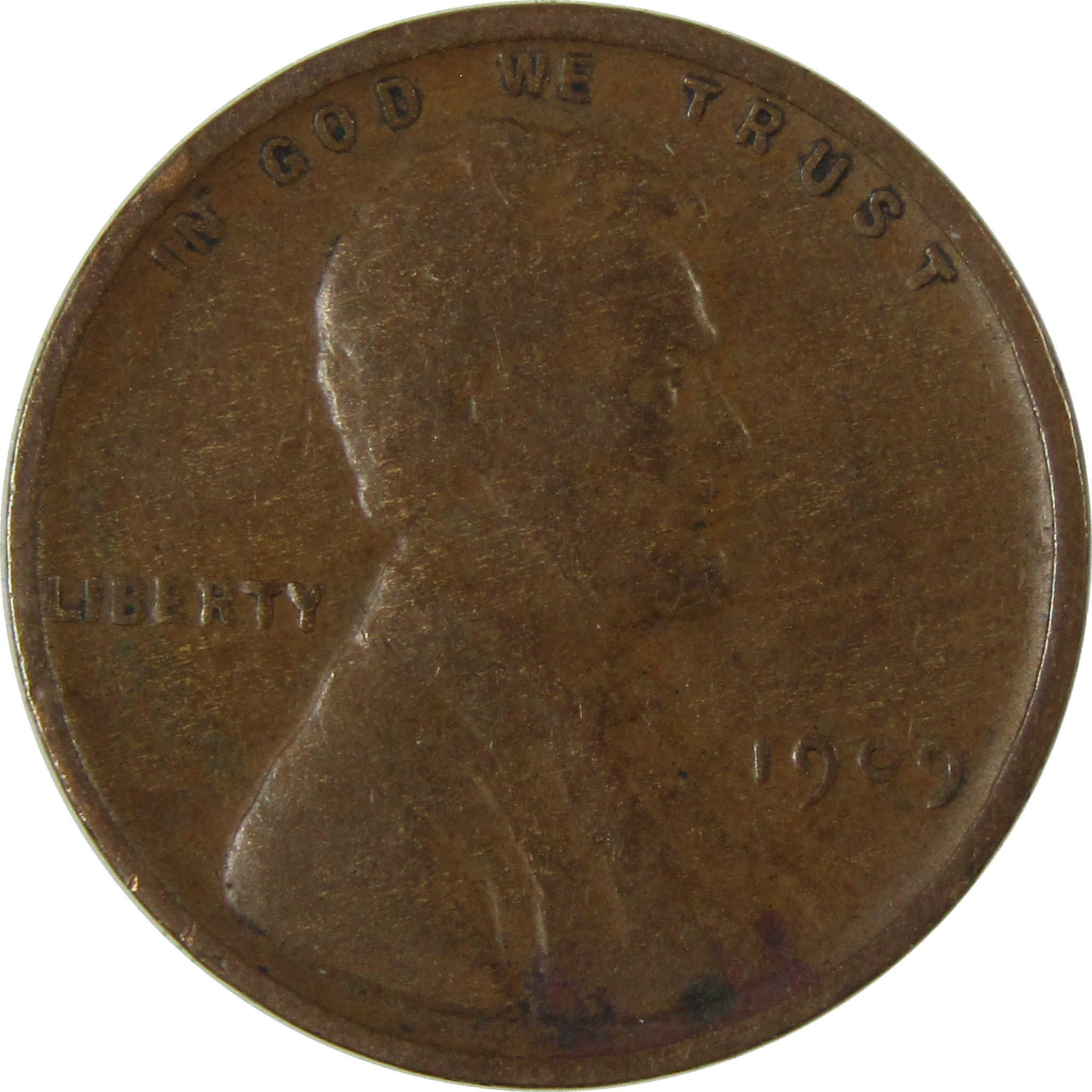 1909 Lincoln Wheat Cent F Fine Penny 1c Coin Collectible SKU:I26756