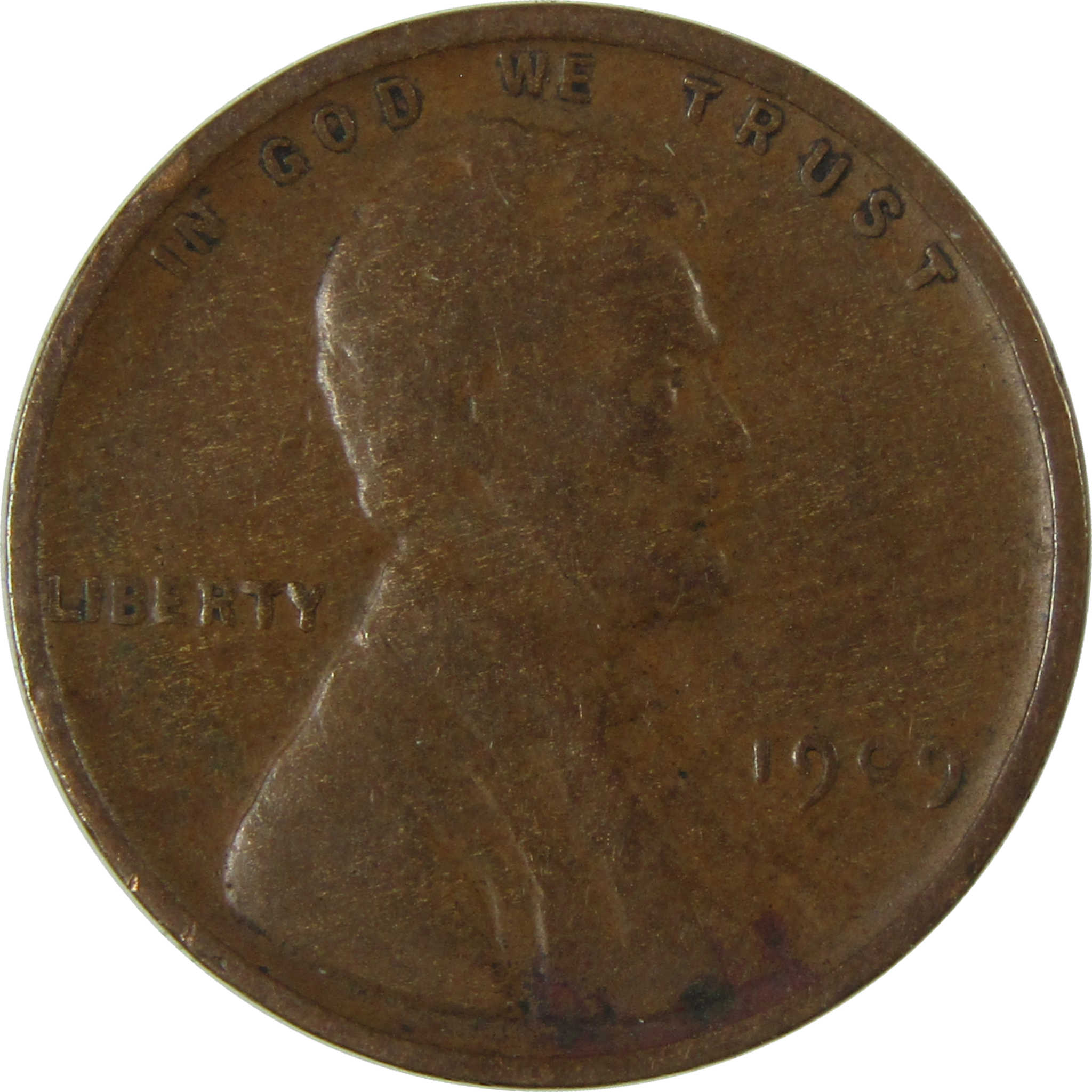 1909 Lincoln Wheat Cent F Fine Penny 1c Coin Collectible SKU:I26756