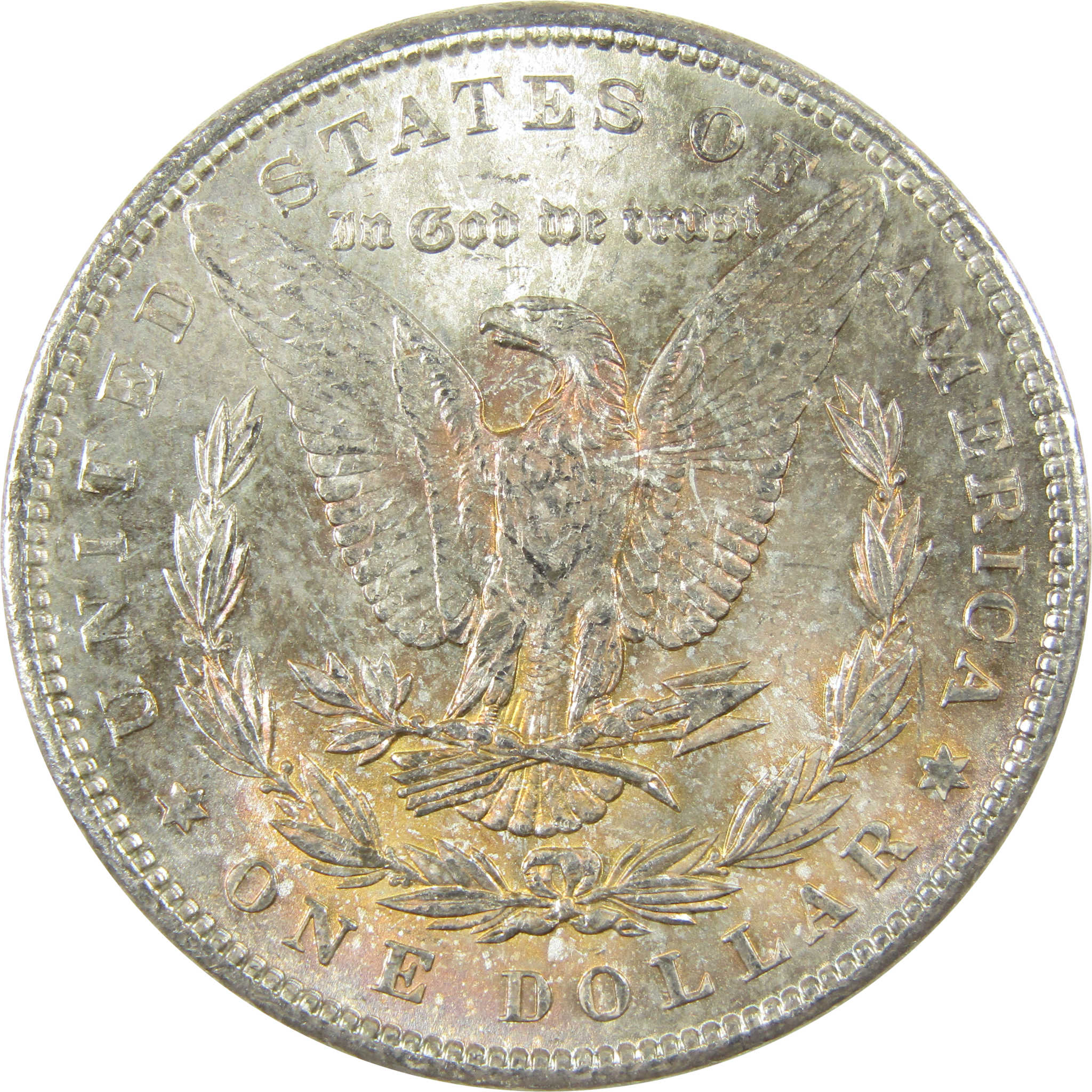 1889 Morgan Silver Dollar Uncirculated Toned Reverse SKU:I25190