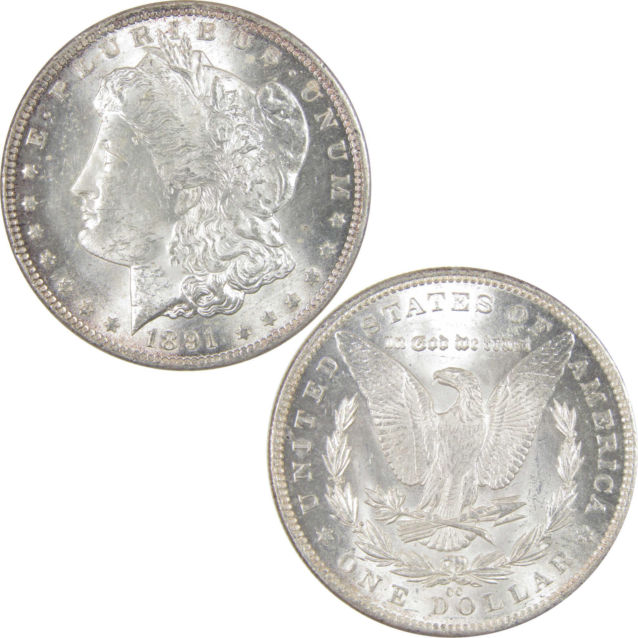 1891 CC Morgan Dollar Uncirculated Silver $1 Coin SKU:I17355 - Morgan coin - Morgan silver dollar - Morgan silver dollar for sale - Profile Coins & Collectibles