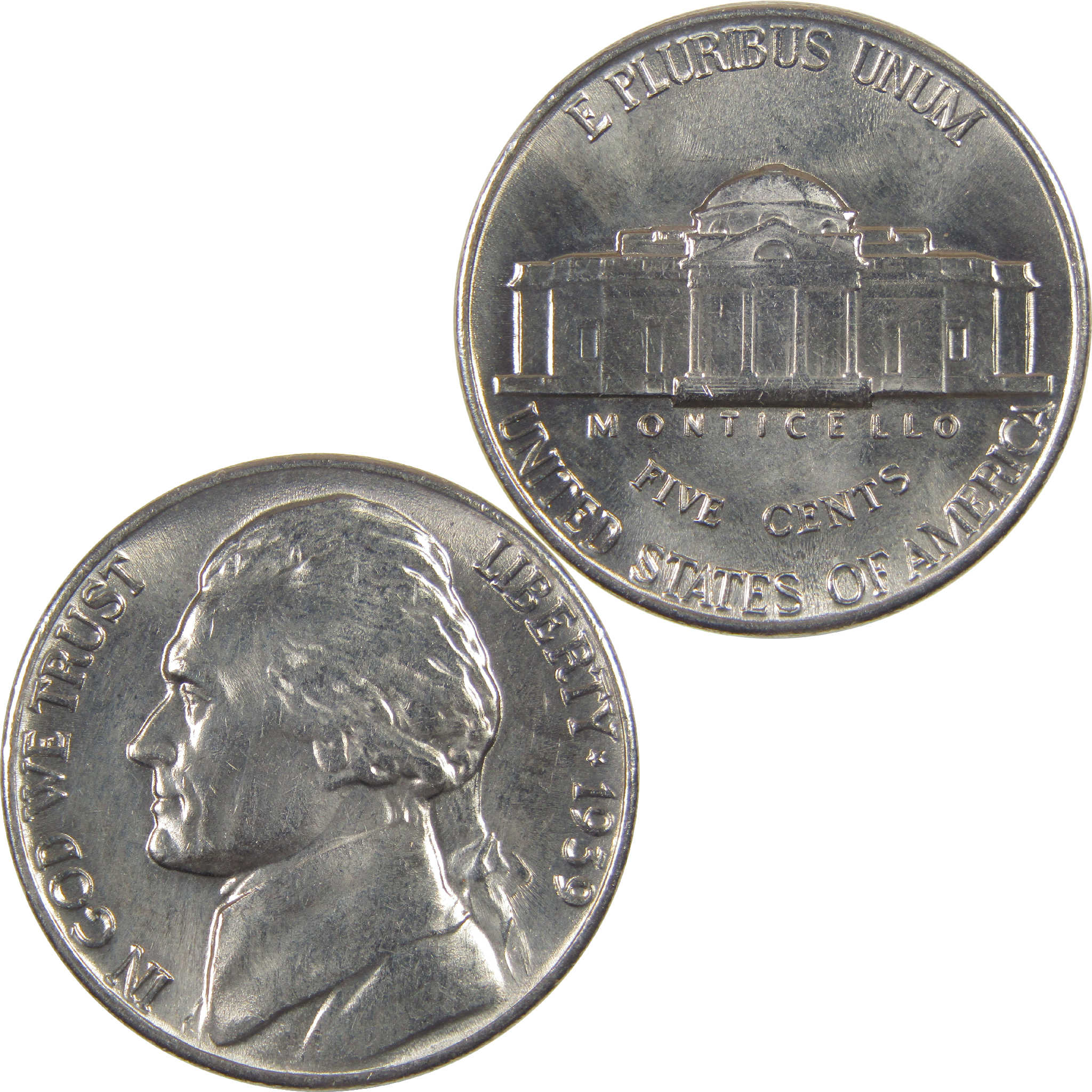 1939 Jefferson Nickel Uncirculated 5c Coin