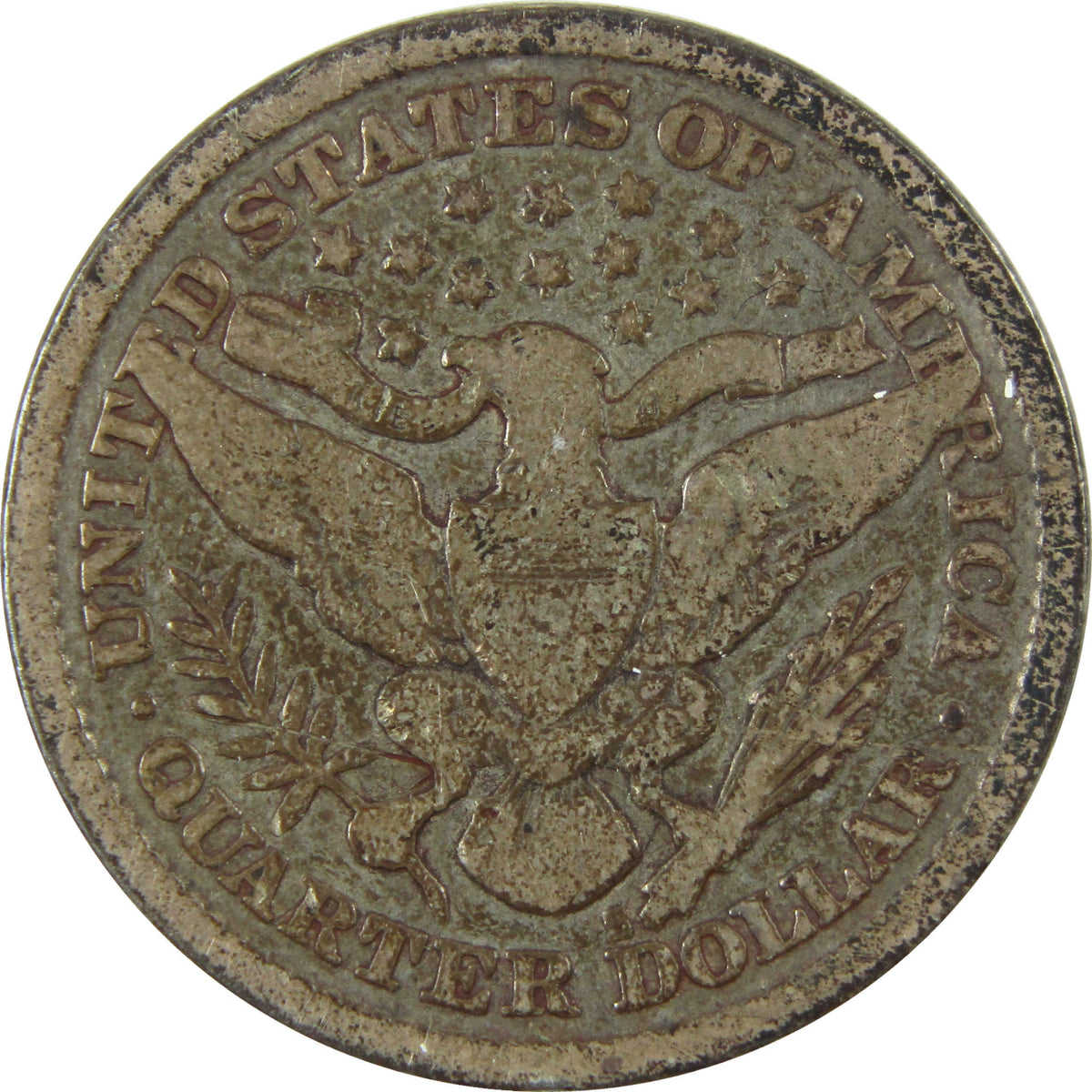 1897 S Barber Silver Quarter G Good 25c Coin Collectible SKU:I28609
